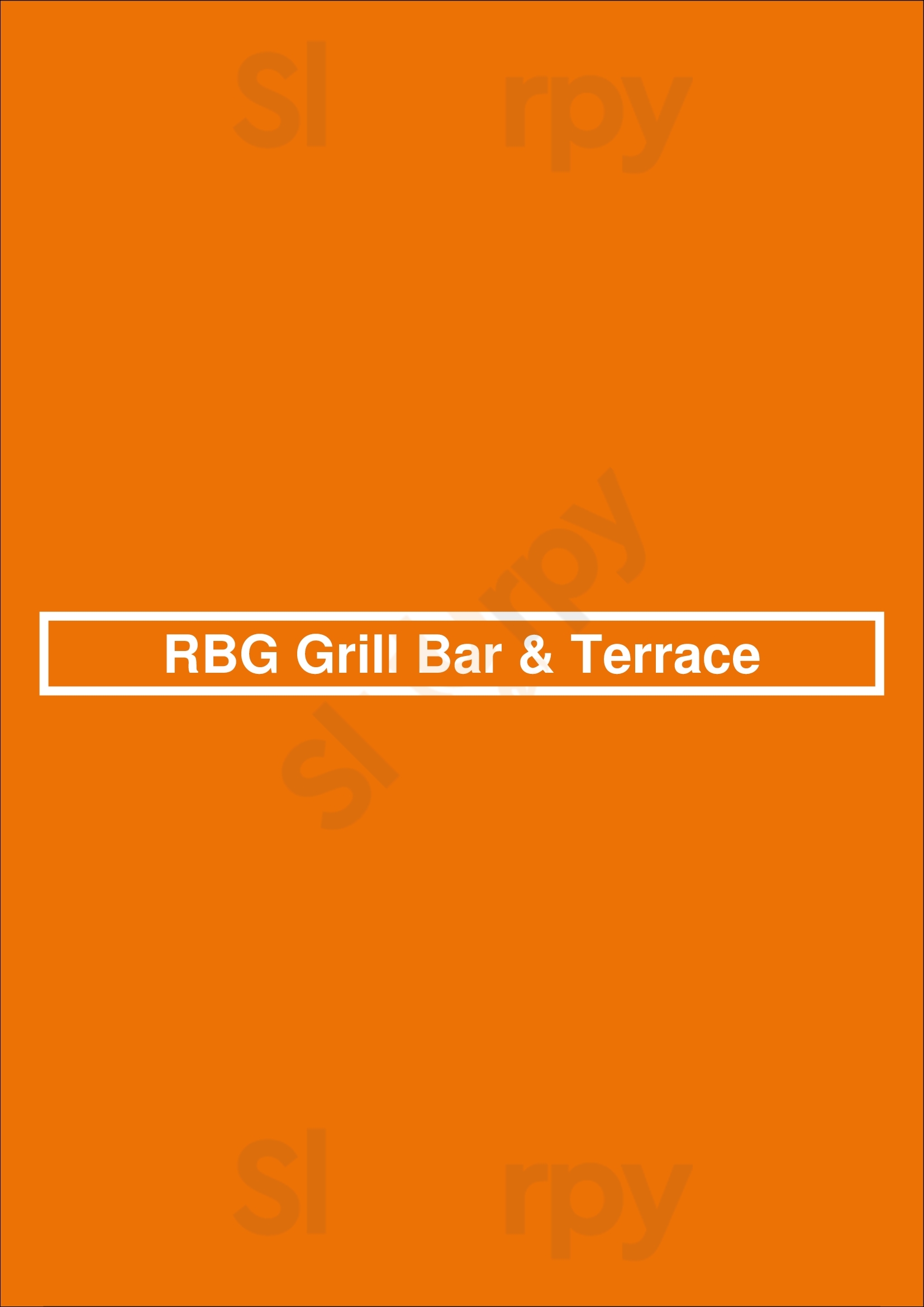 Rbg Grill Bar & Terrace Saint-Gilles Menu - 1