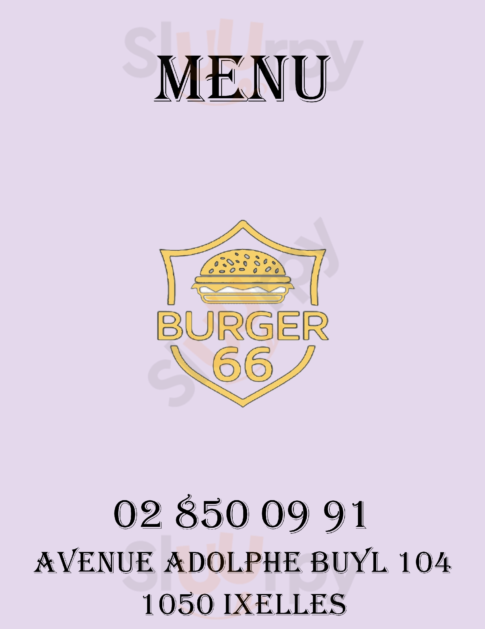 Burger 66 - Brussels Ixelles Menu - 1