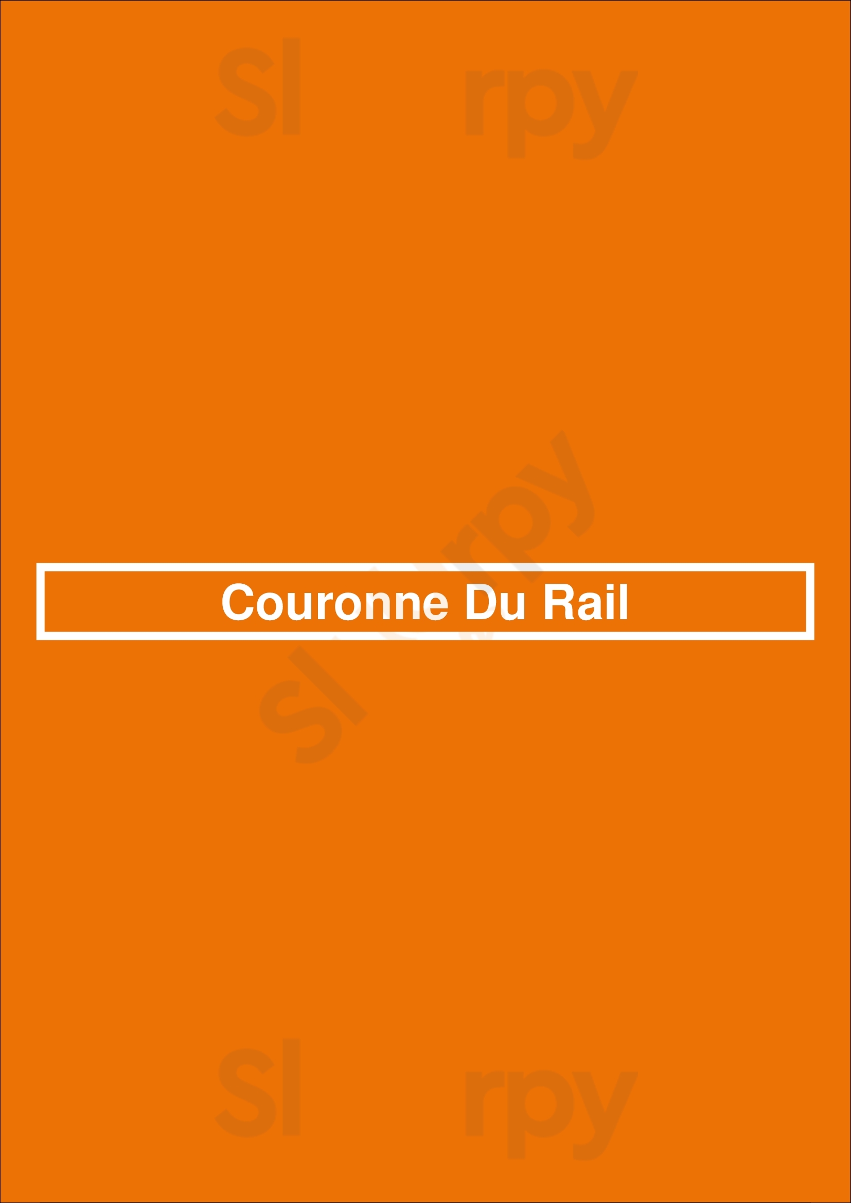 Couronne Du Rail Ixelles Menu - 1
