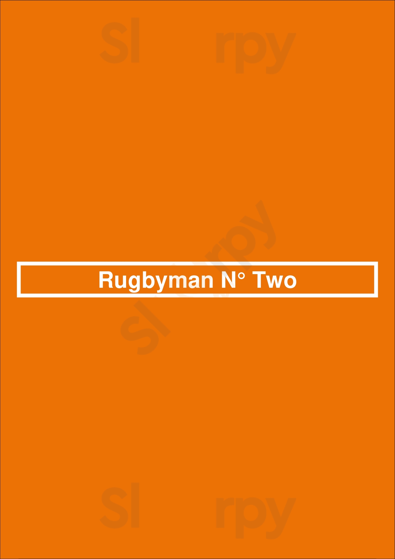 Rugbyman N° Two Bruxelles Menu - 1