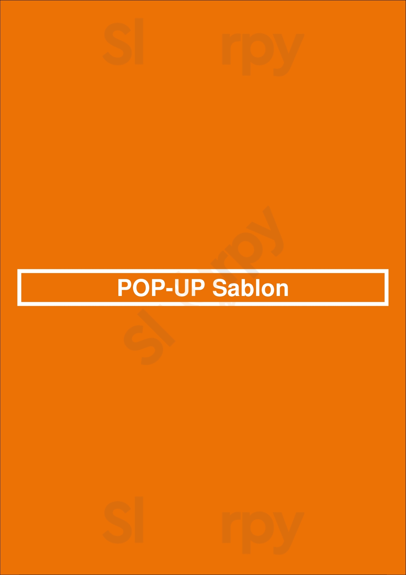 Pop-up Sablon Bruxelles Menu - 1