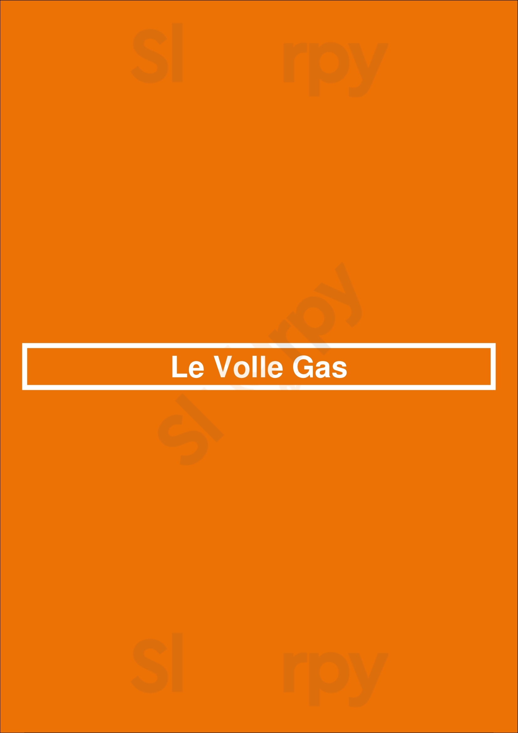 Le Volle Gas Bruxelles Menu - 1