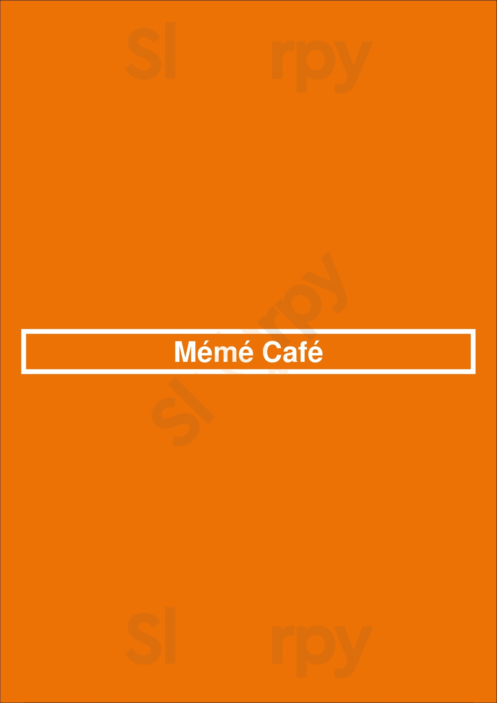 Mémé Café Bruxelles Menu - 1