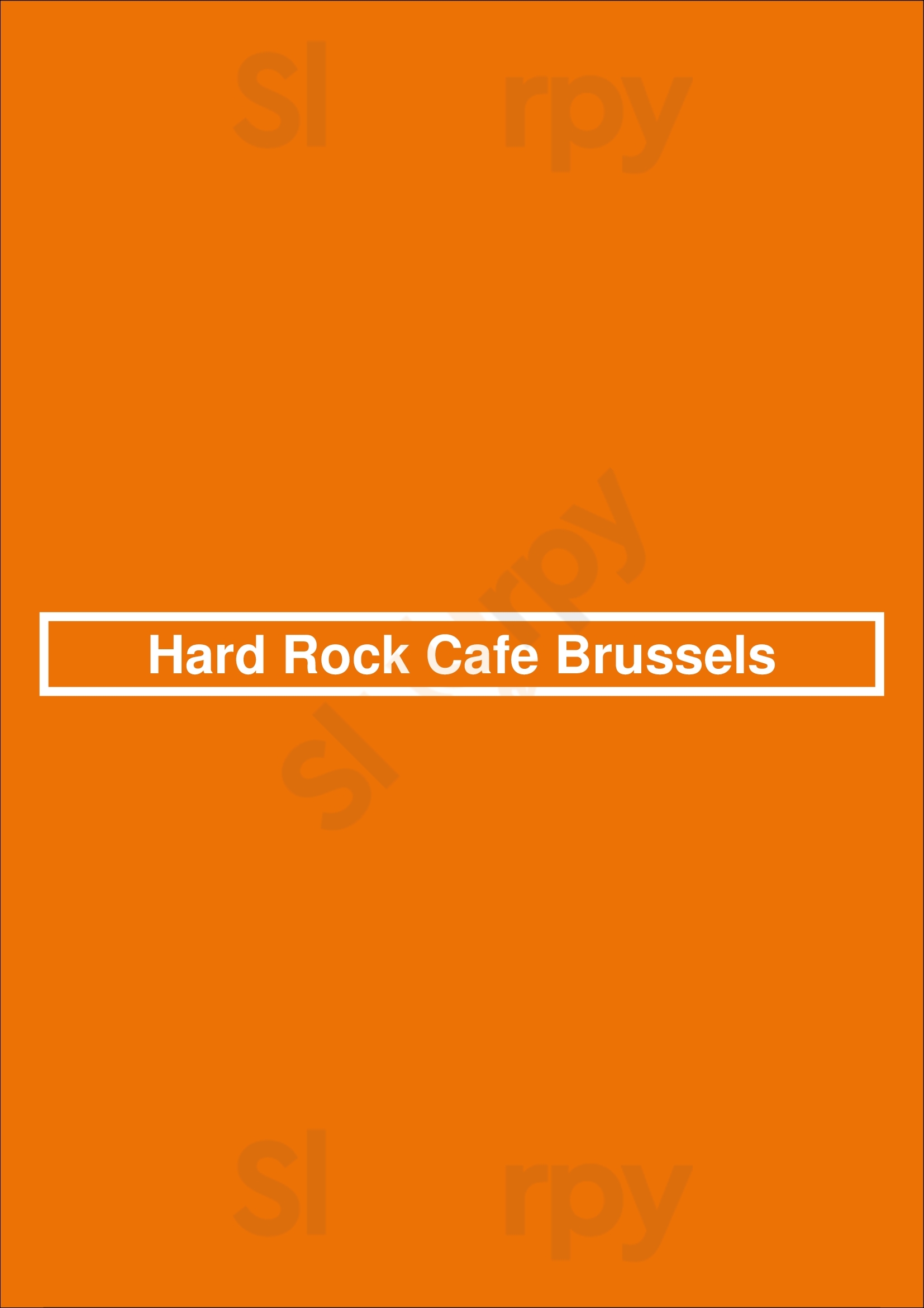 Hard Rock Cafe Brussels Bruxelles Menu - 1