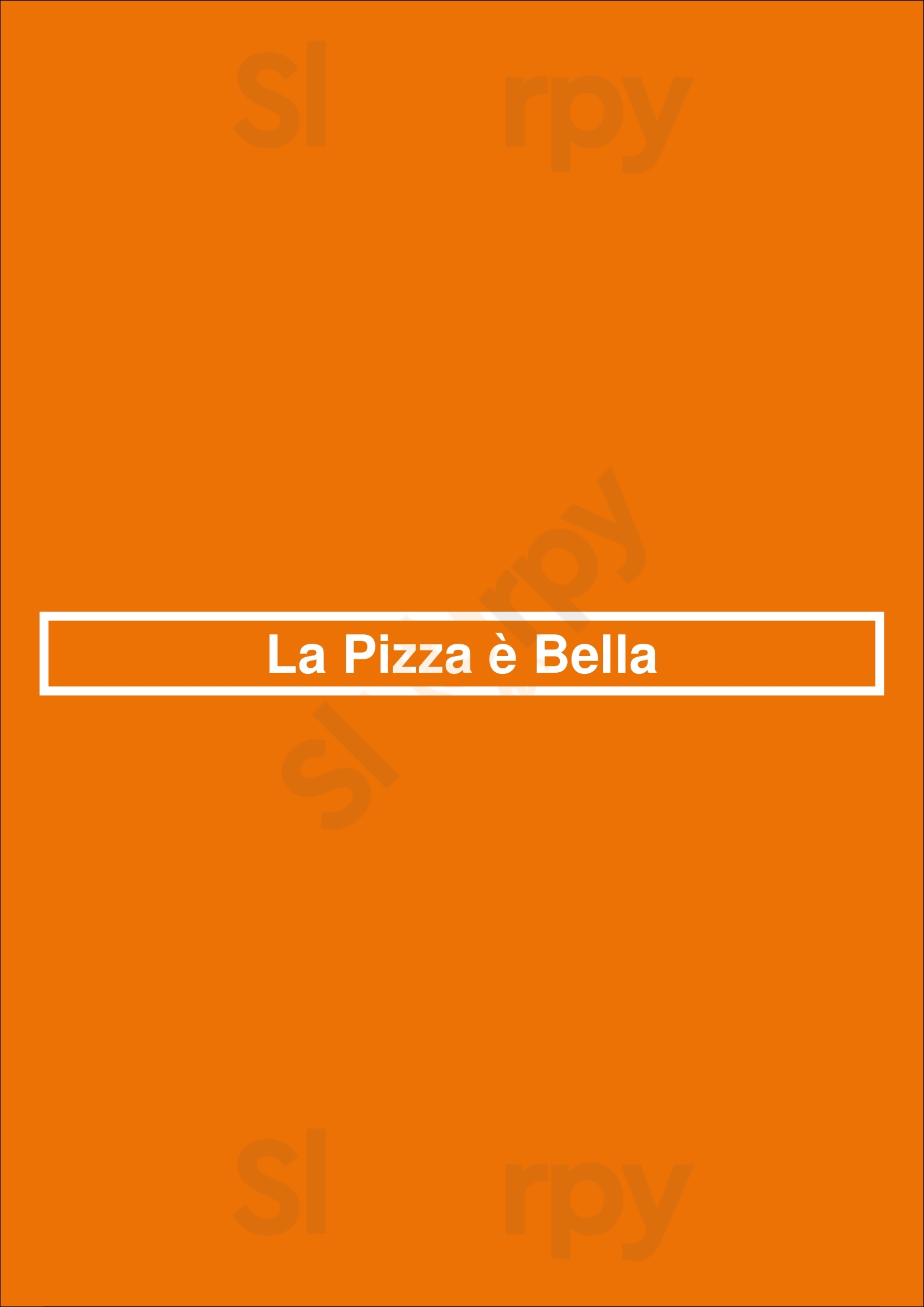 La Pizza è Bella Bruxelles Menu - 1