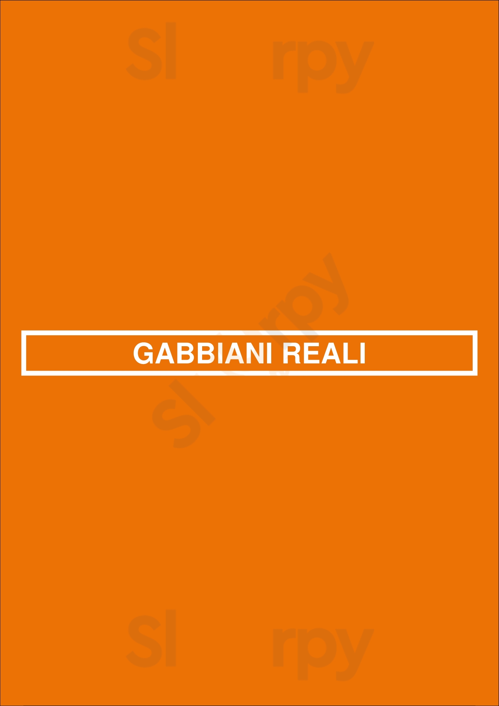 Gabbiani Reali Bruxelles Menu - 1