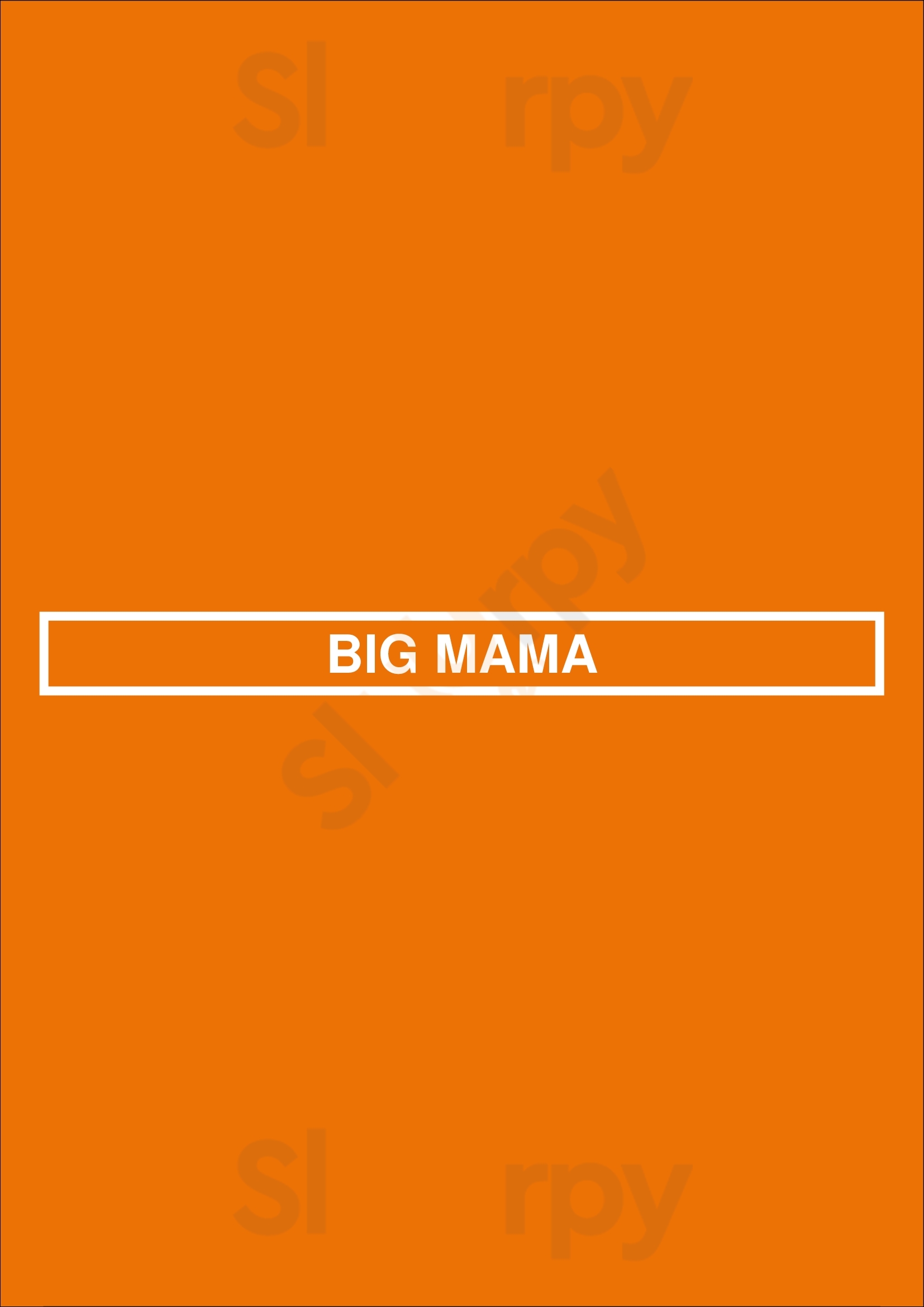 Big Mama Bruxelles Menu - 1