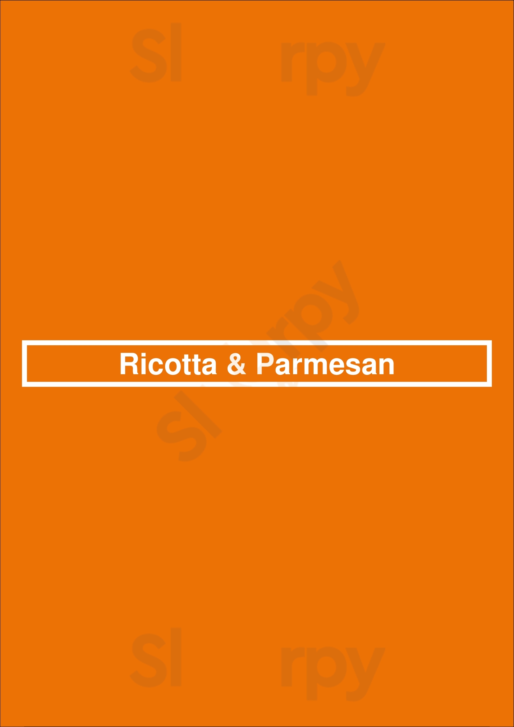 Ricotta & Parmesan Bruxelles Menu - 1