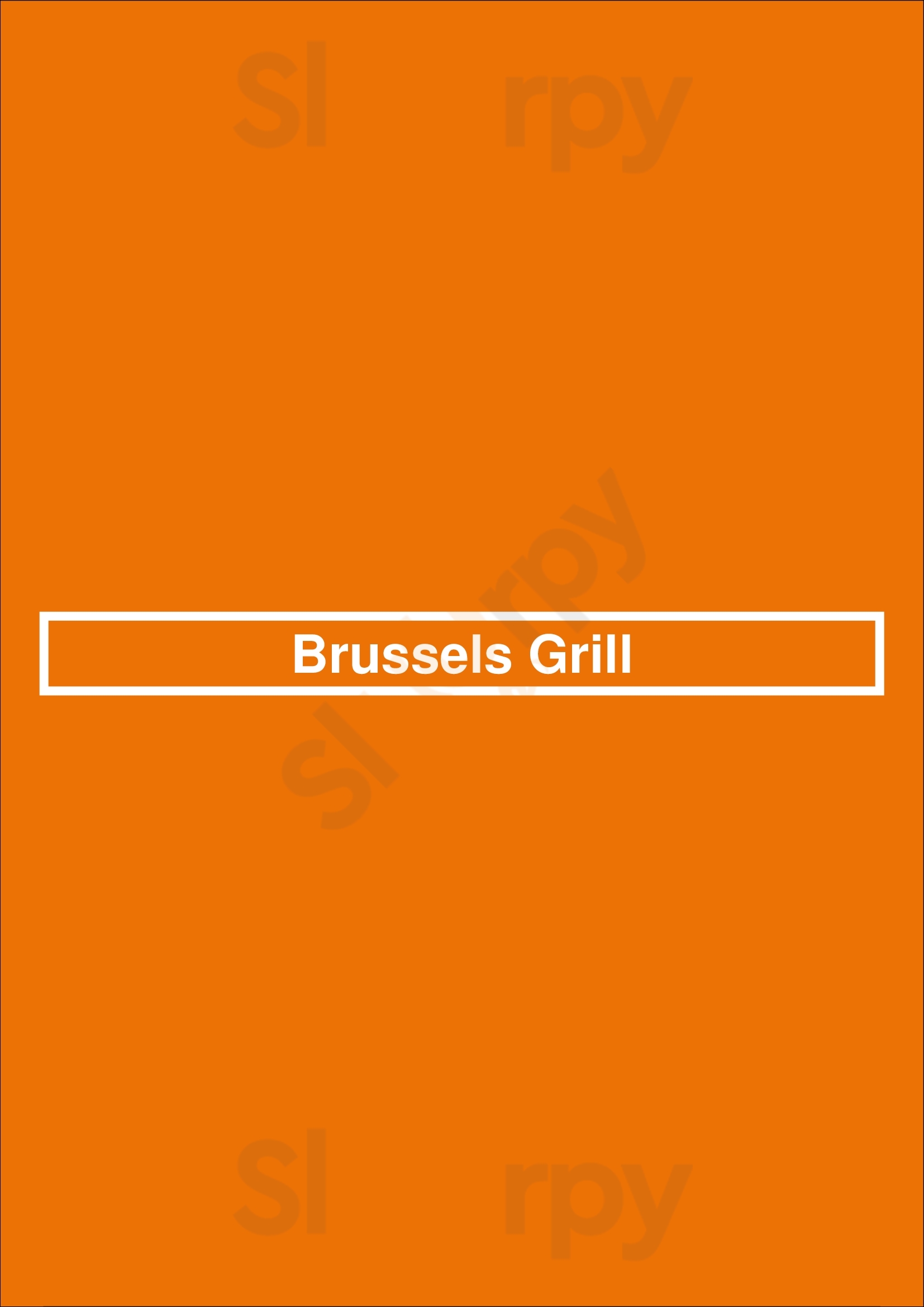 Brussels Grill Bruxelles Menu - 1