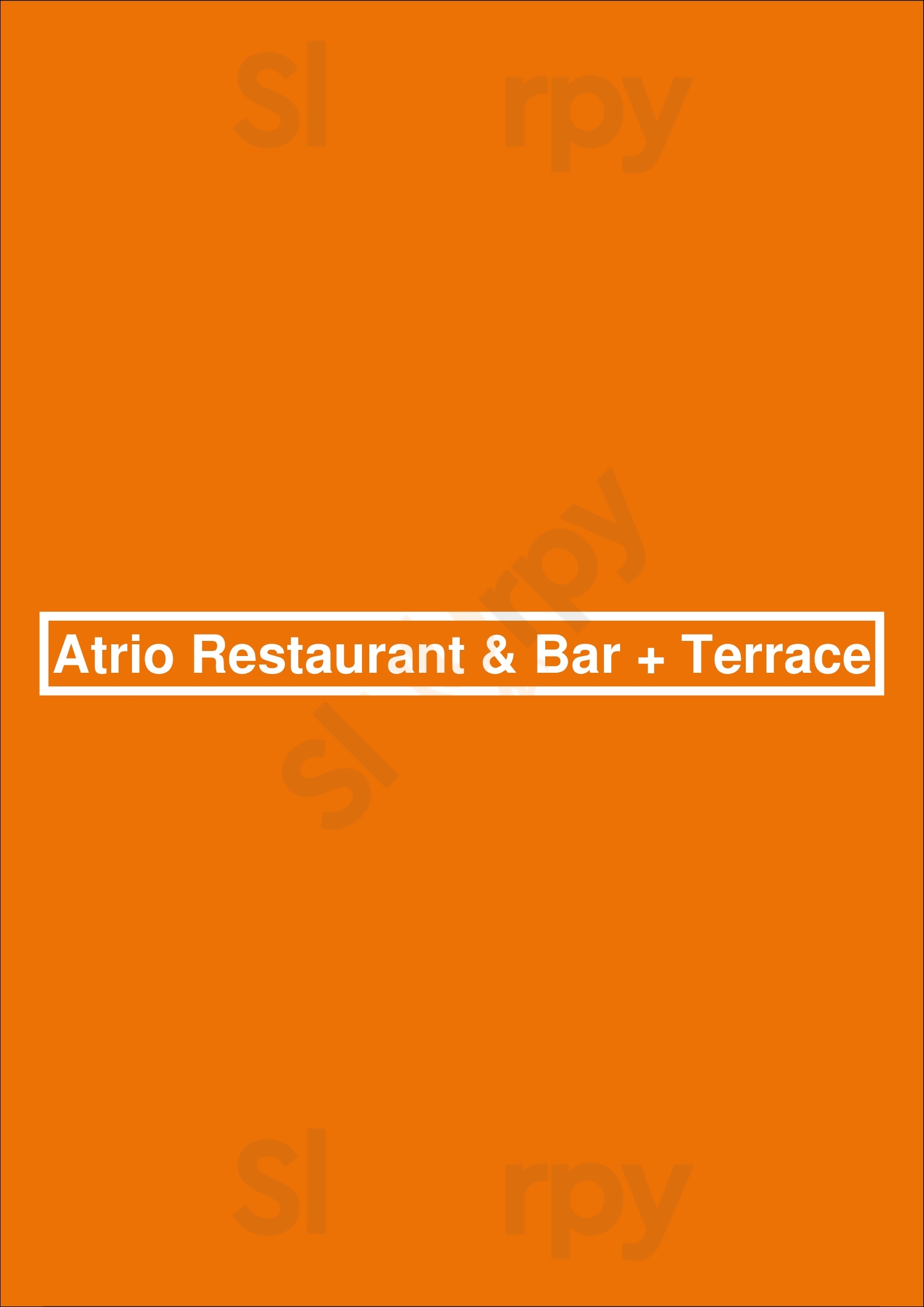 Atrio Restaurant & Bar + Terrace Bruxelles Menu - 1