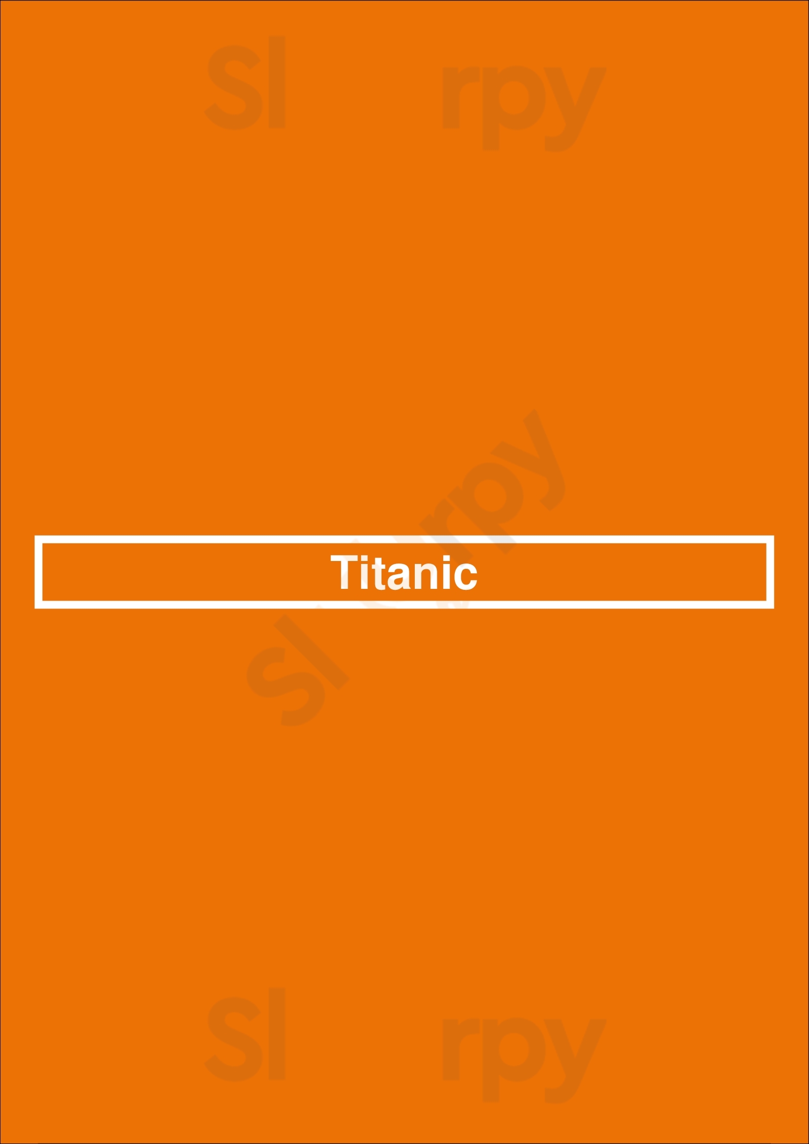 Titanic Bruxelles Menu - 1