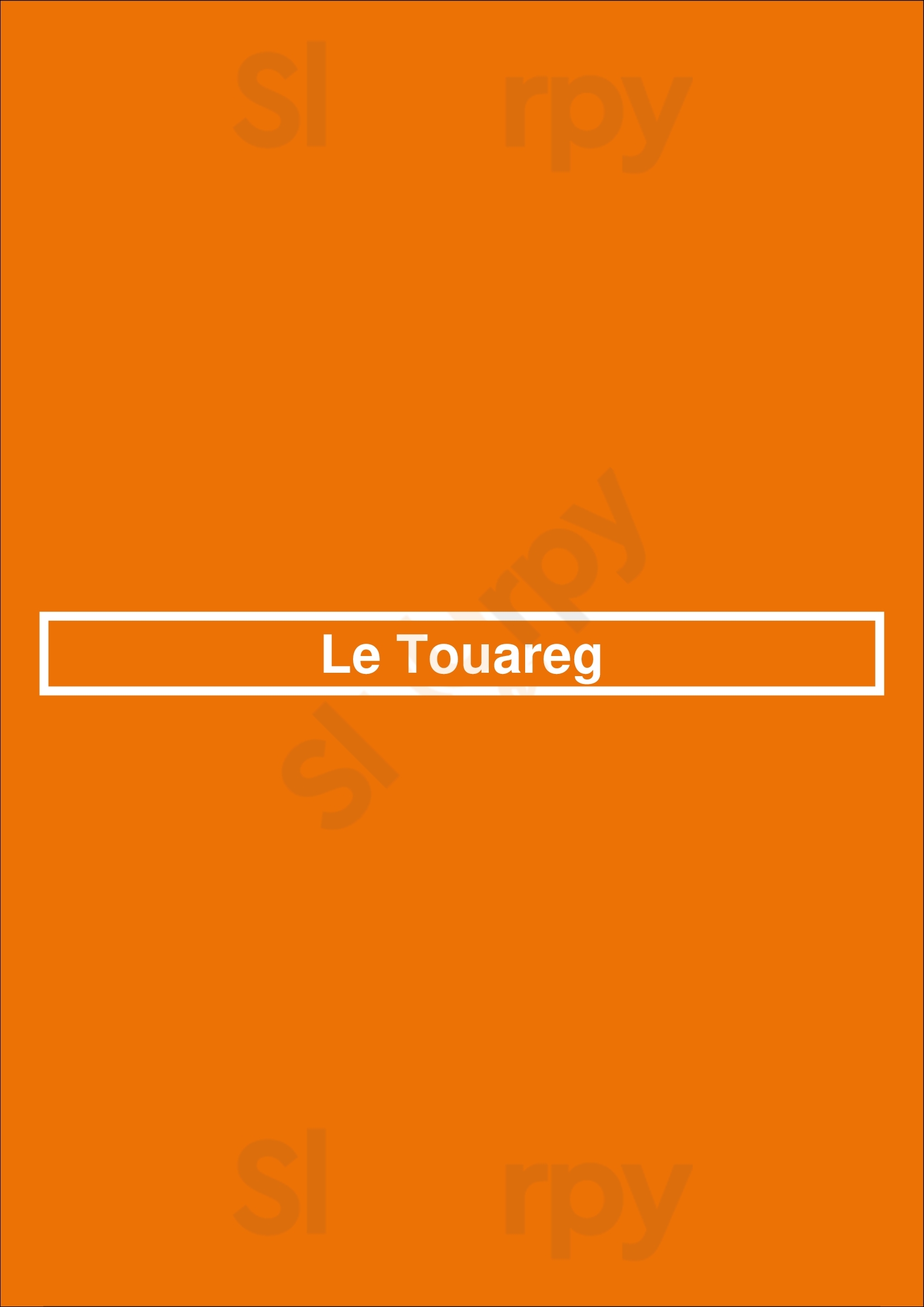 Le Touareg Bruxelles Menu - 1
