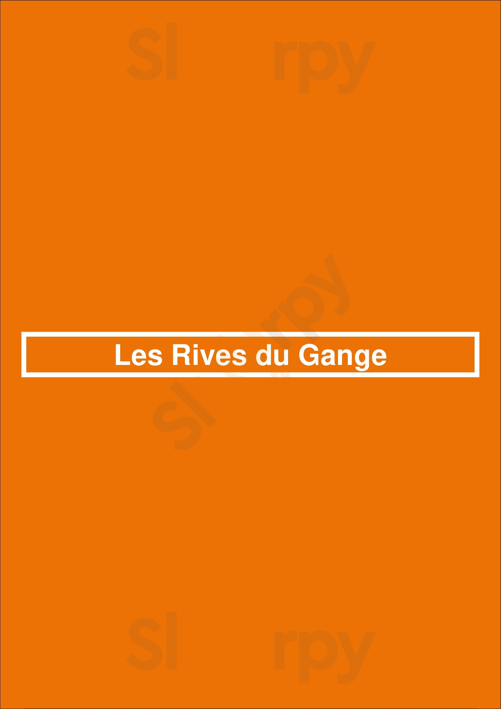 Les Rives Du Gange Bruxelles Menu - 1