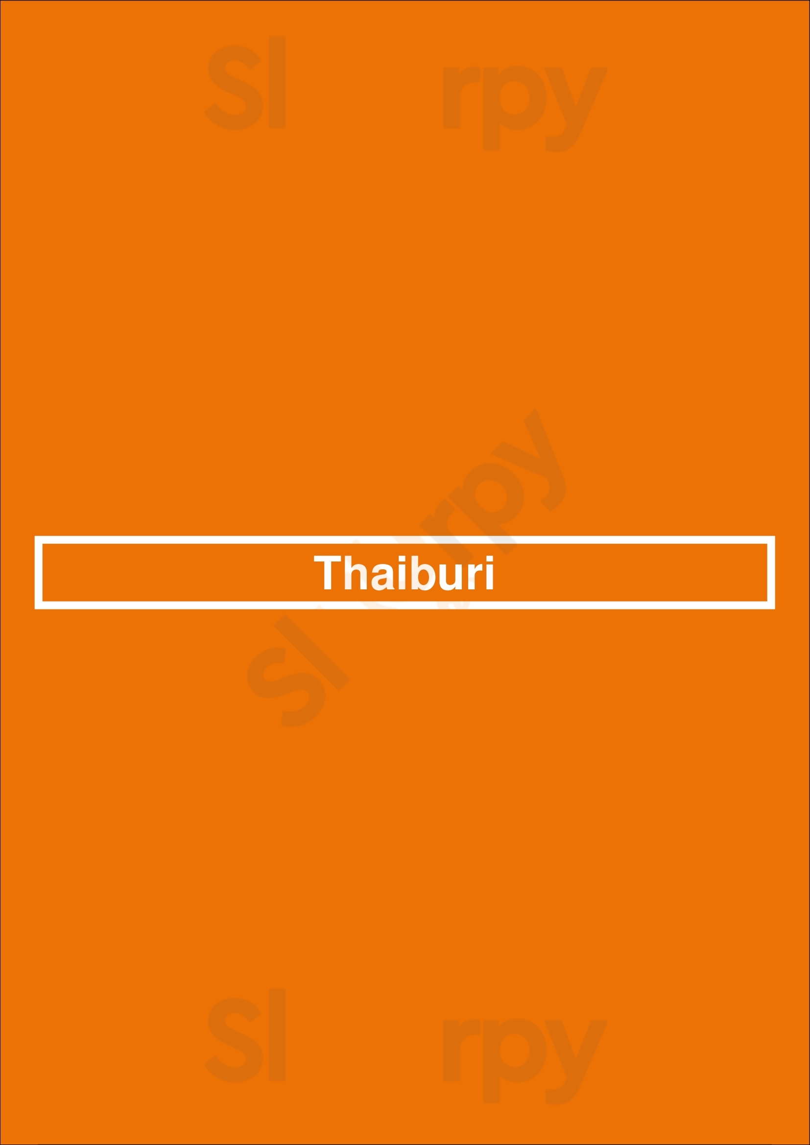 Thaiburi Bruxelles Menu - 1