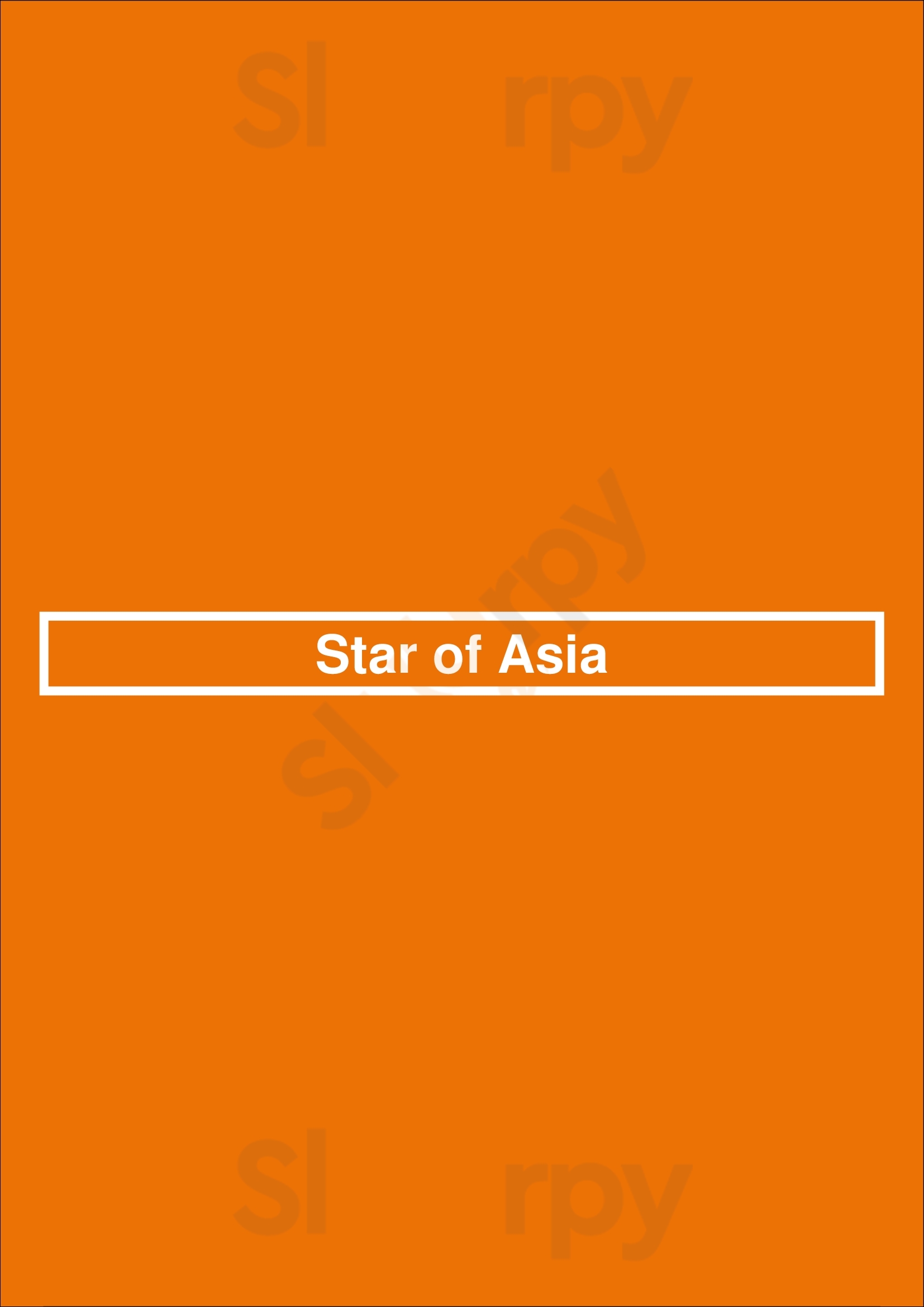 Star Of Asia Bruxelles Menu - 1