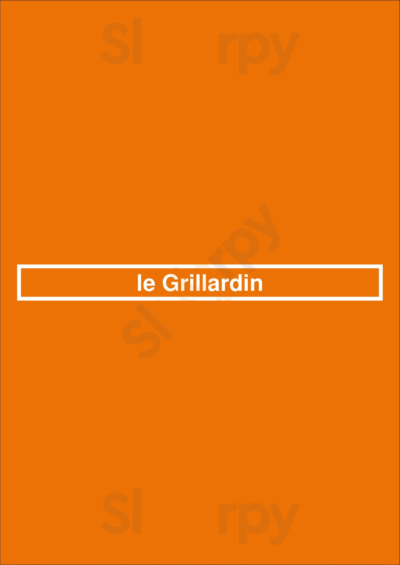 Le Grillardin Bruxelles Menu - 1