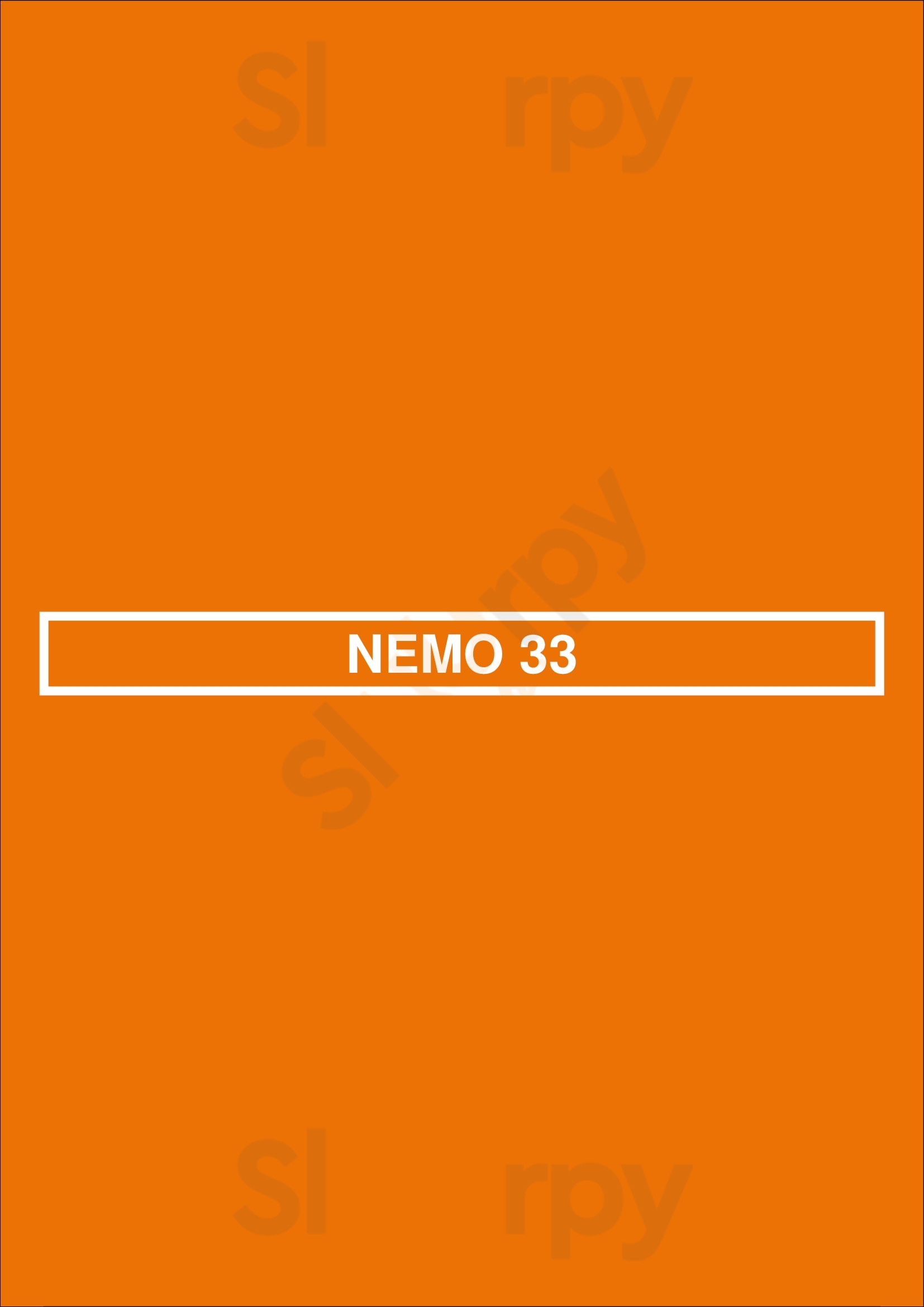 Nemo 33 Bruxelles Menu - 1