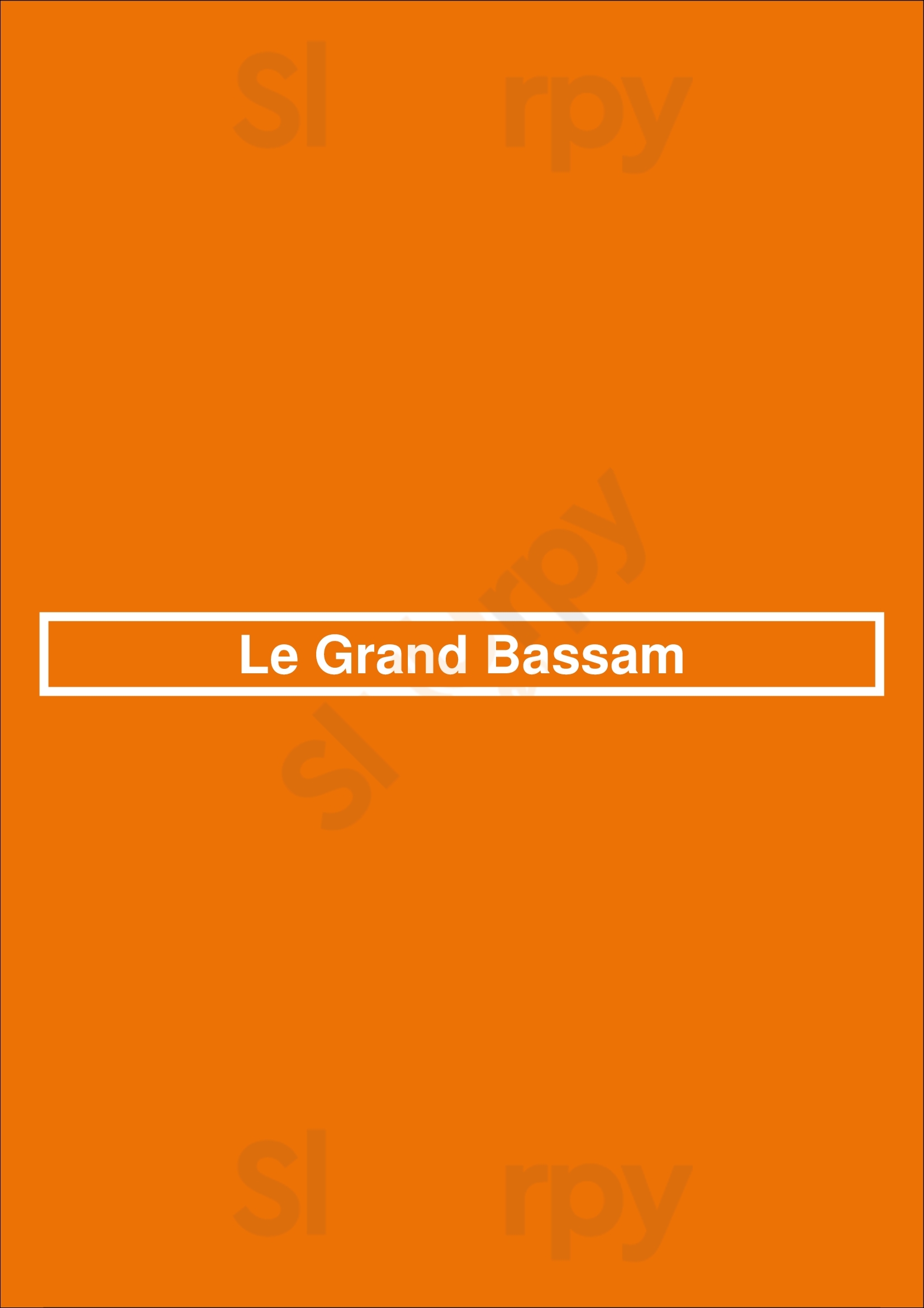 Le Grand Bassam Bruxelles Menu - 1