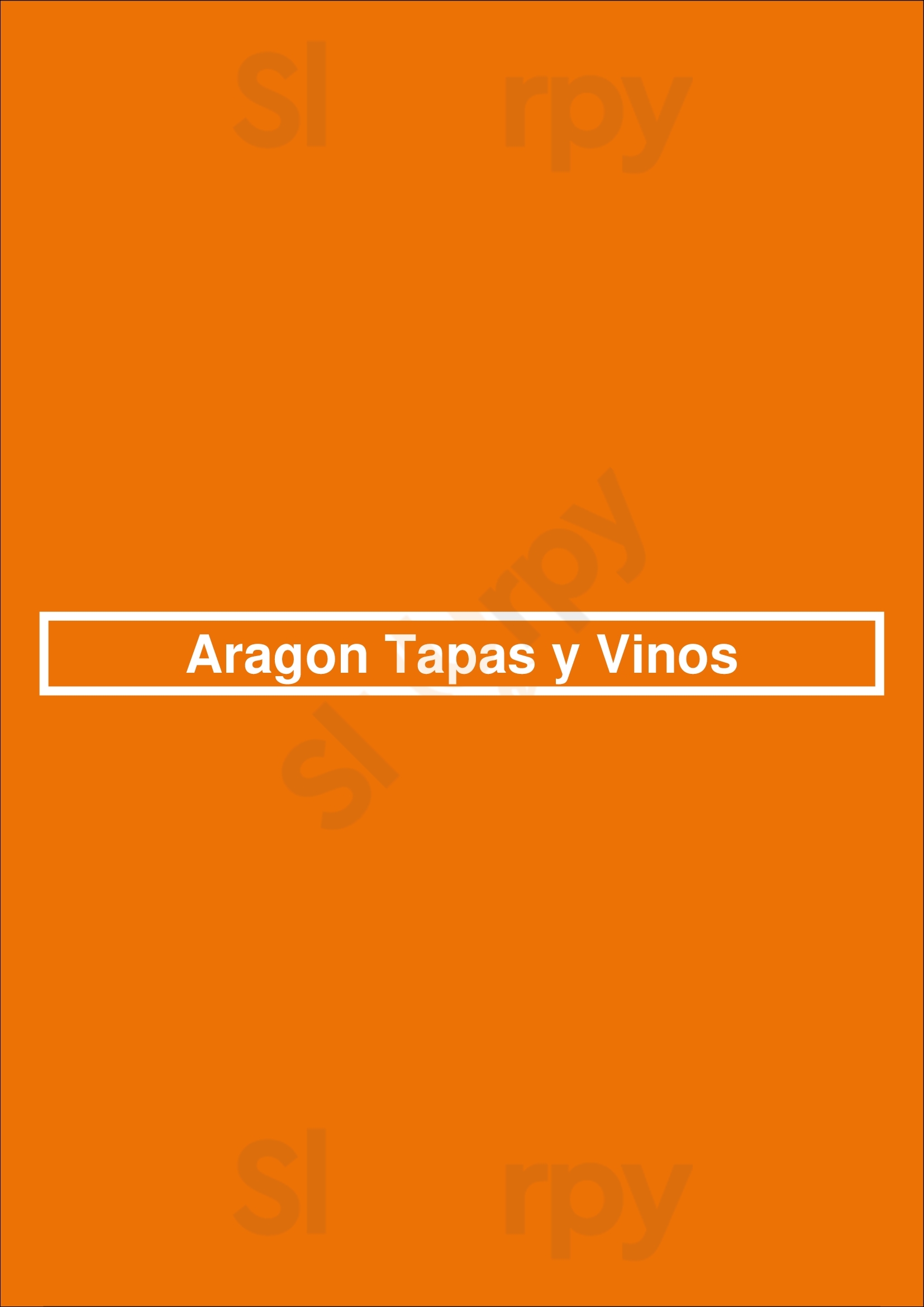 Aragon Tapas Y Vinos Bruxelles Menu - 1