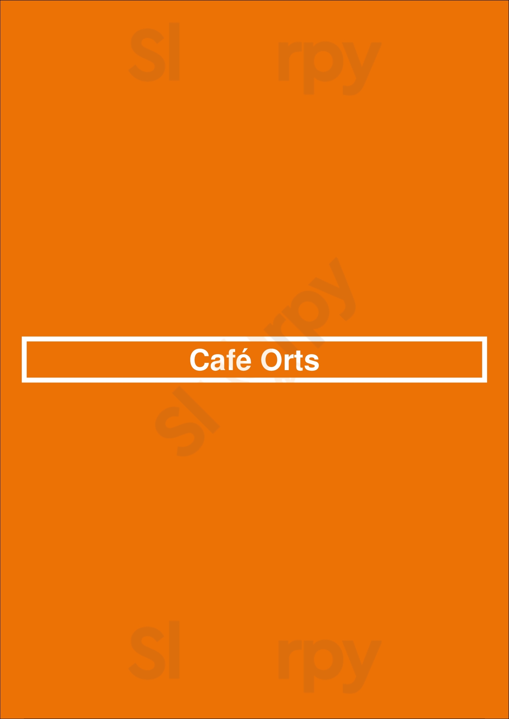 Café Orts Bruxelles Menu - 1