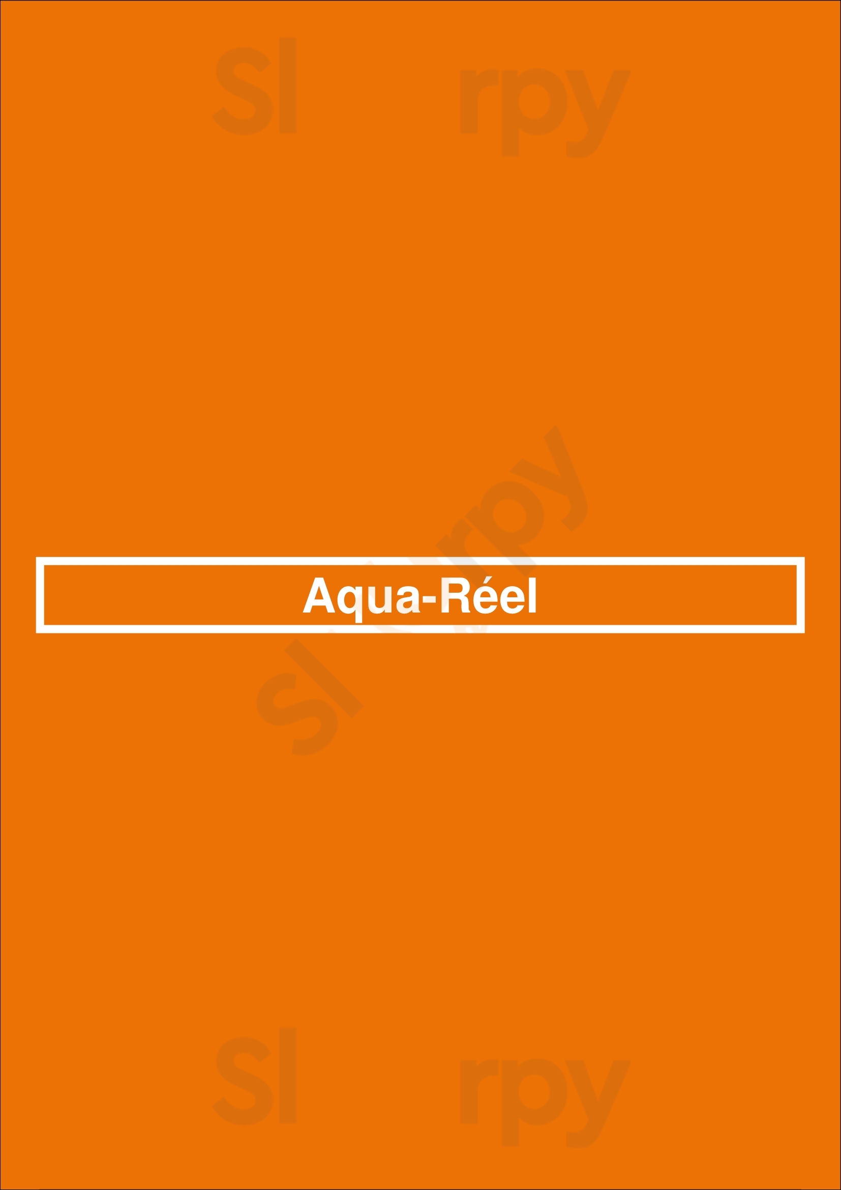 Aqua-réel Bruxelles Menu - 1