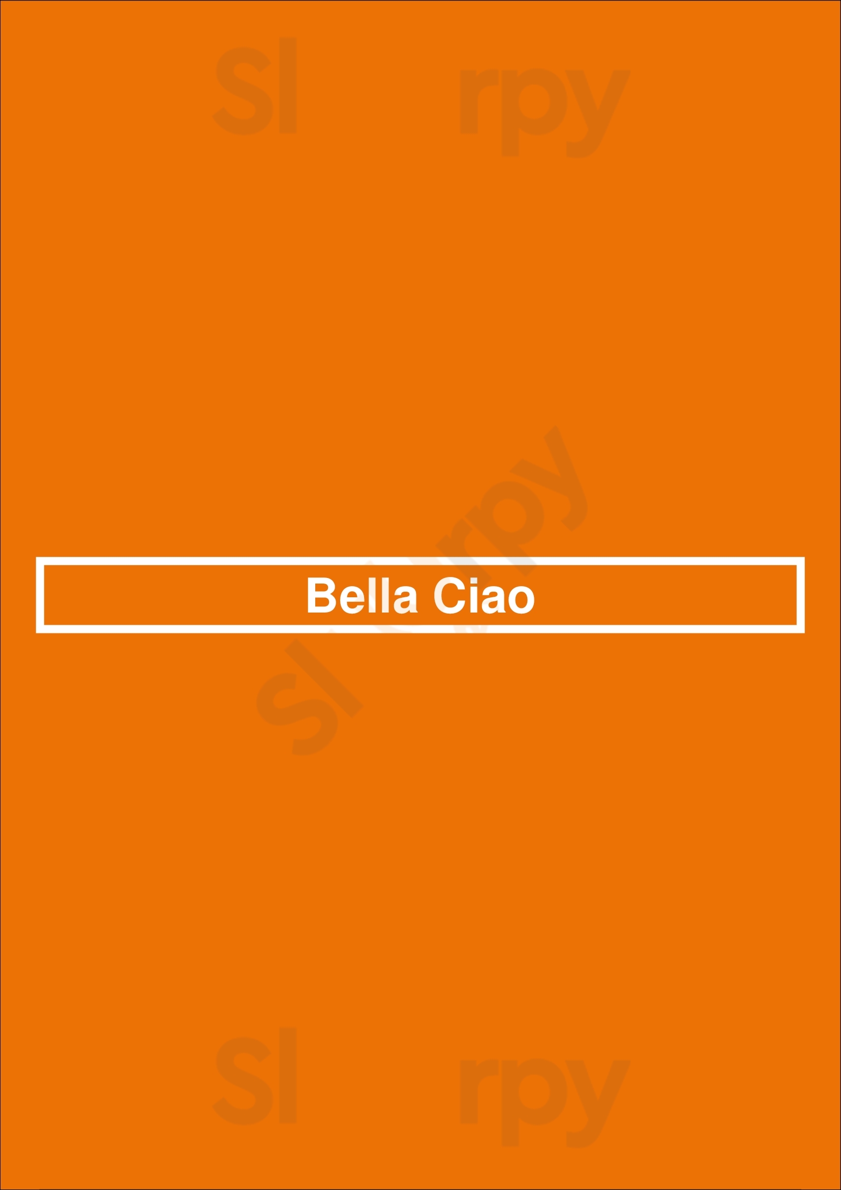 Bella Ciao Bruxelles Menu - 1