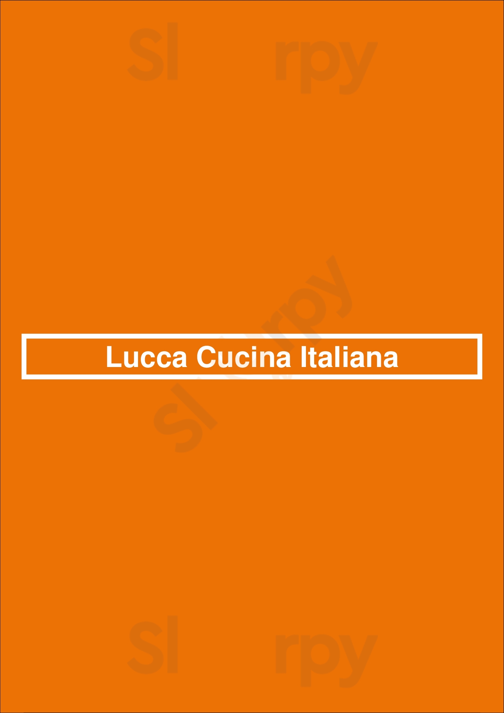 Lucca Cucina Italiana Bruxelles Menu - 1
