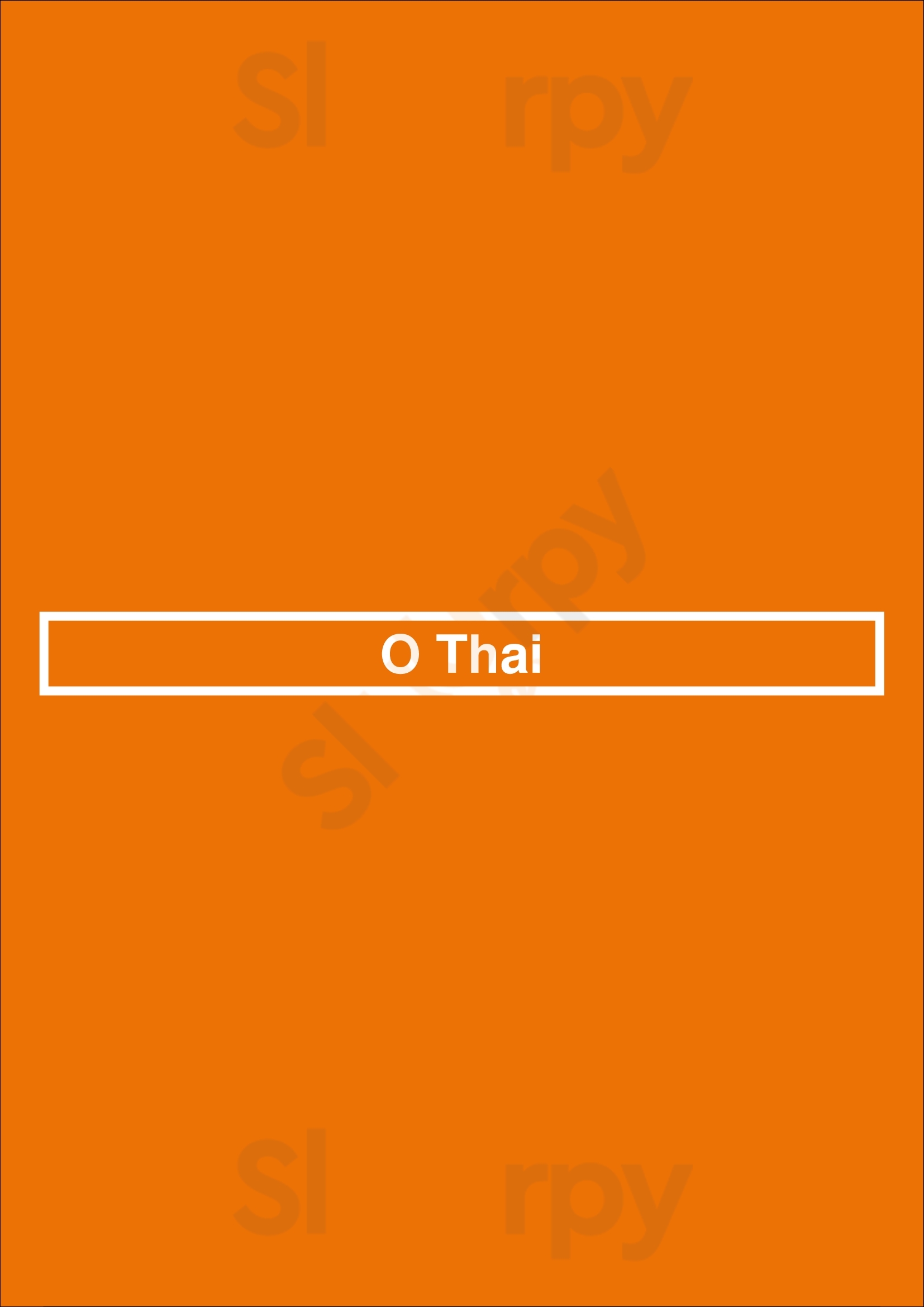 O Thai Bruxelles Menu - 1