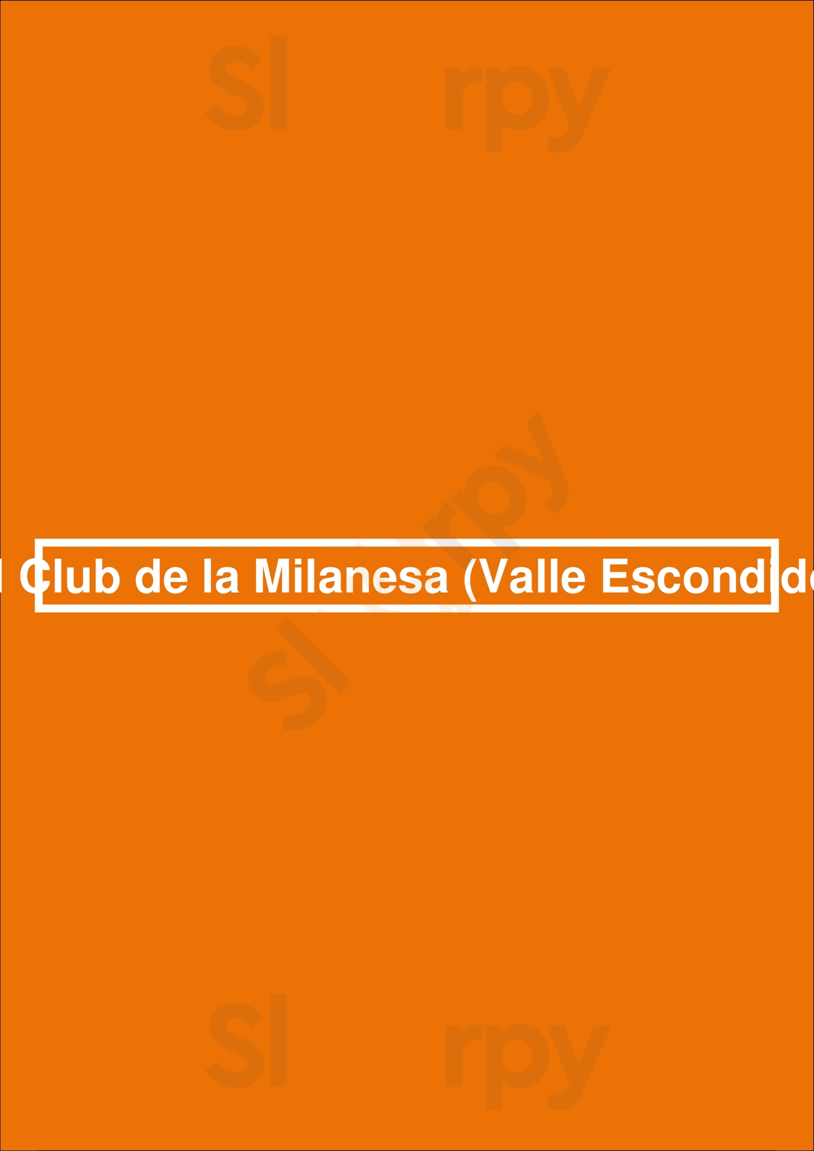 El Club De La Milanesa (valle Escondido) Córdoba Menu - 1