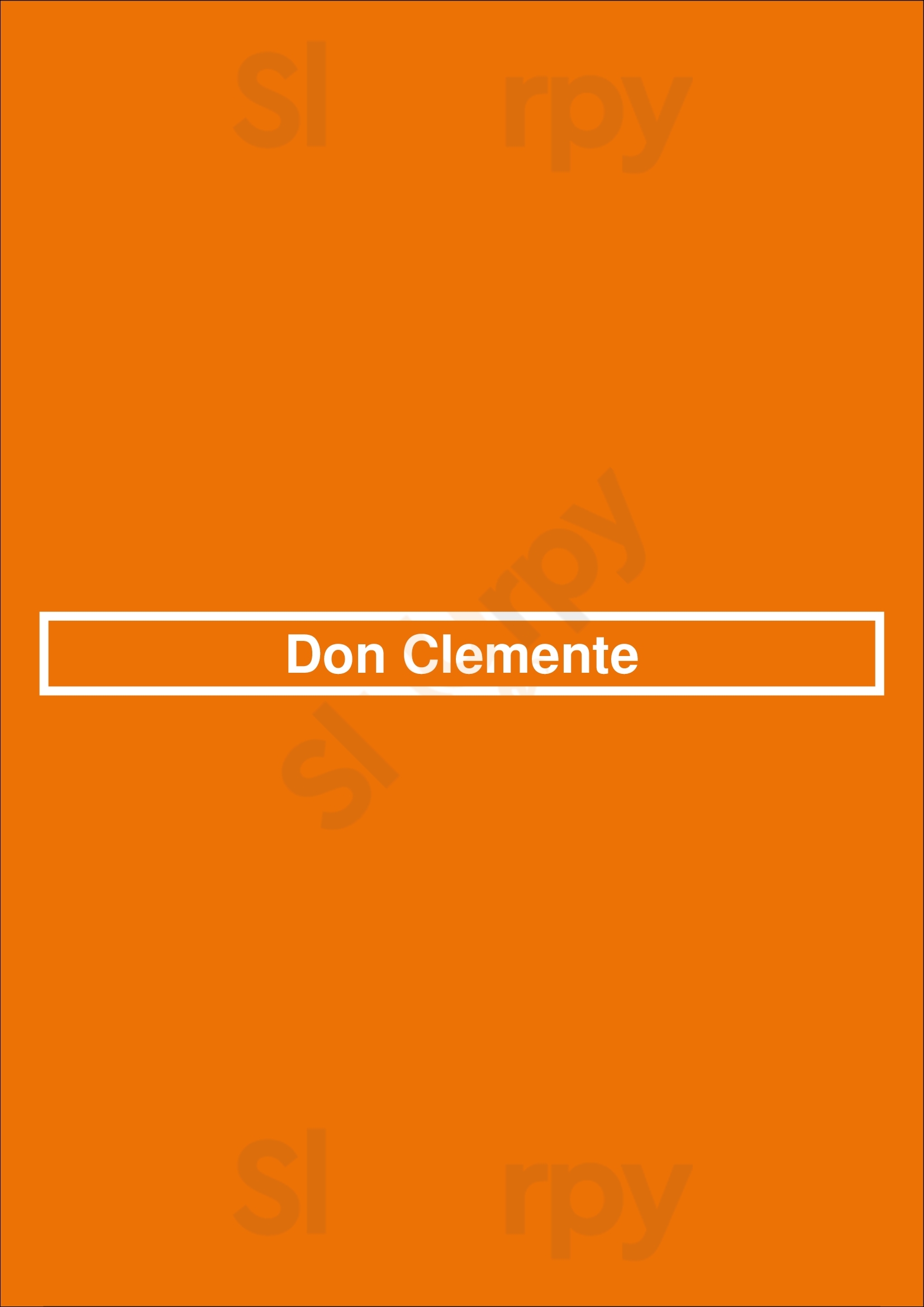 Don Clemente La Plata Menu - 1