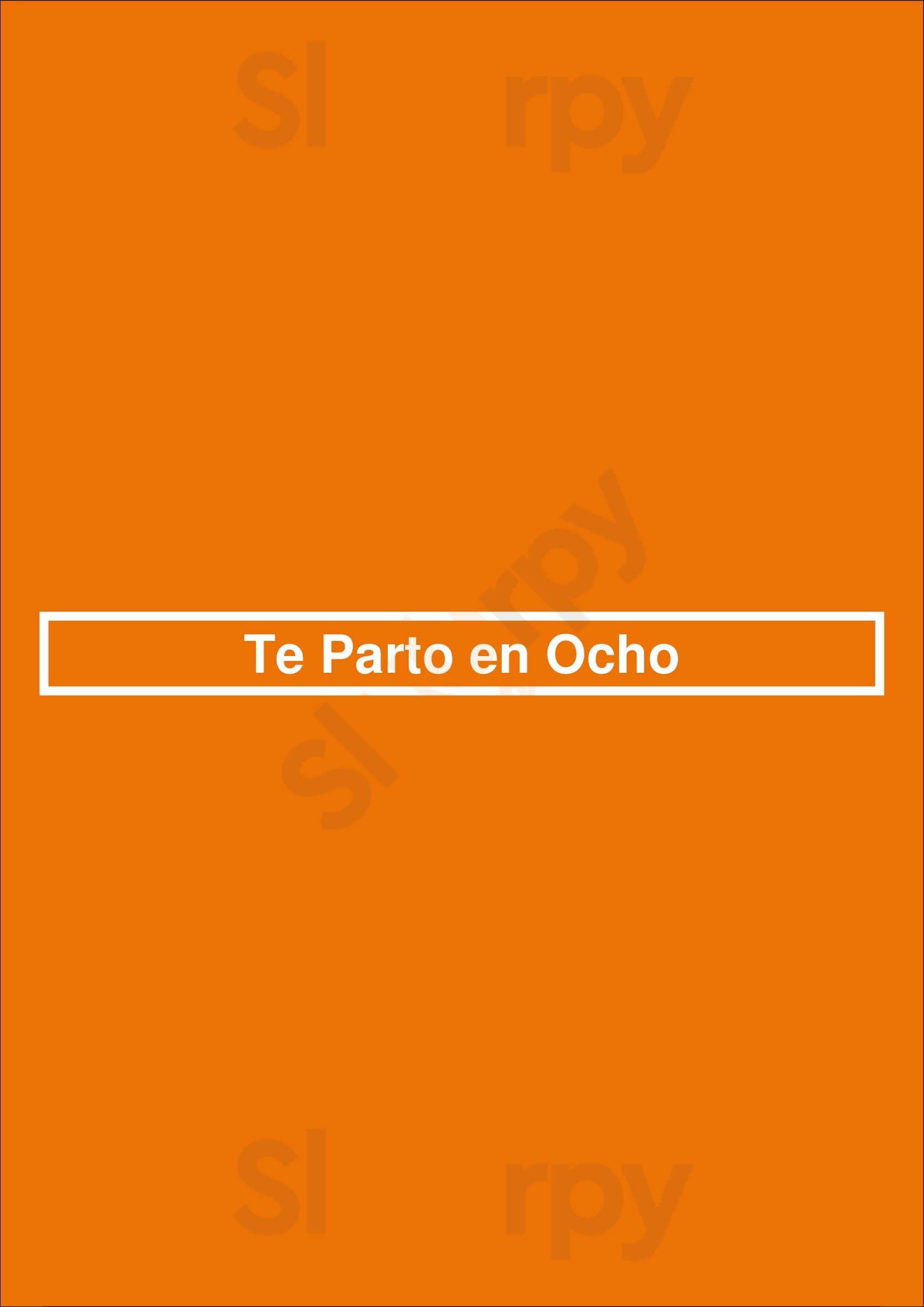 Te Parto En Ocho La Plata Menu - 1
