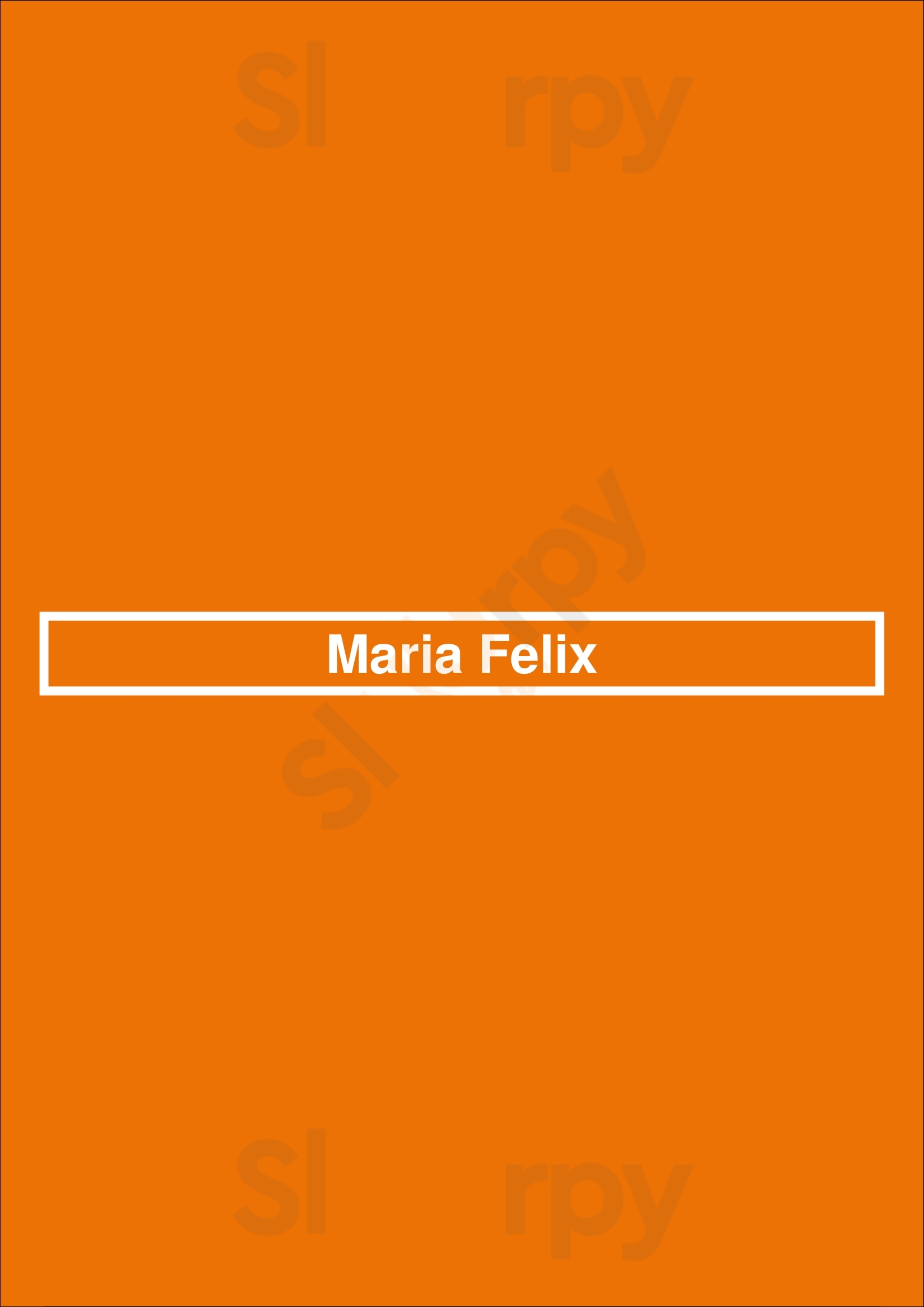 Maria Felix Martínez Menu - 1