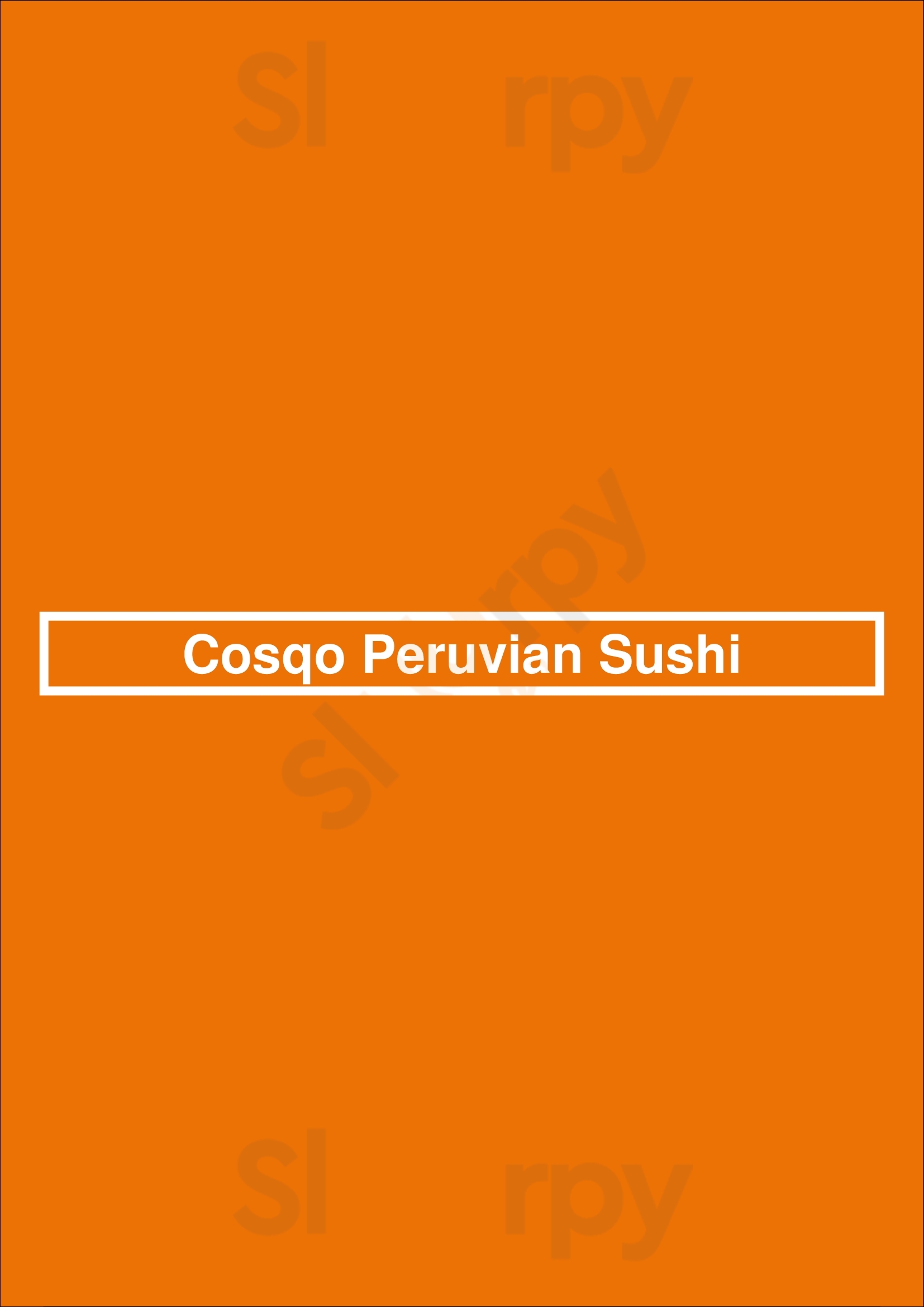 Cosqo Peruvian Sushi Tigre Menu - 1