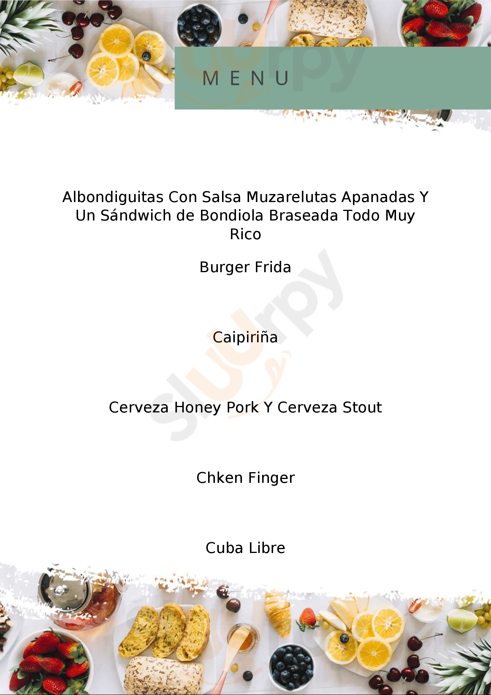 Frida Beer Santa Teresita Menu - 1