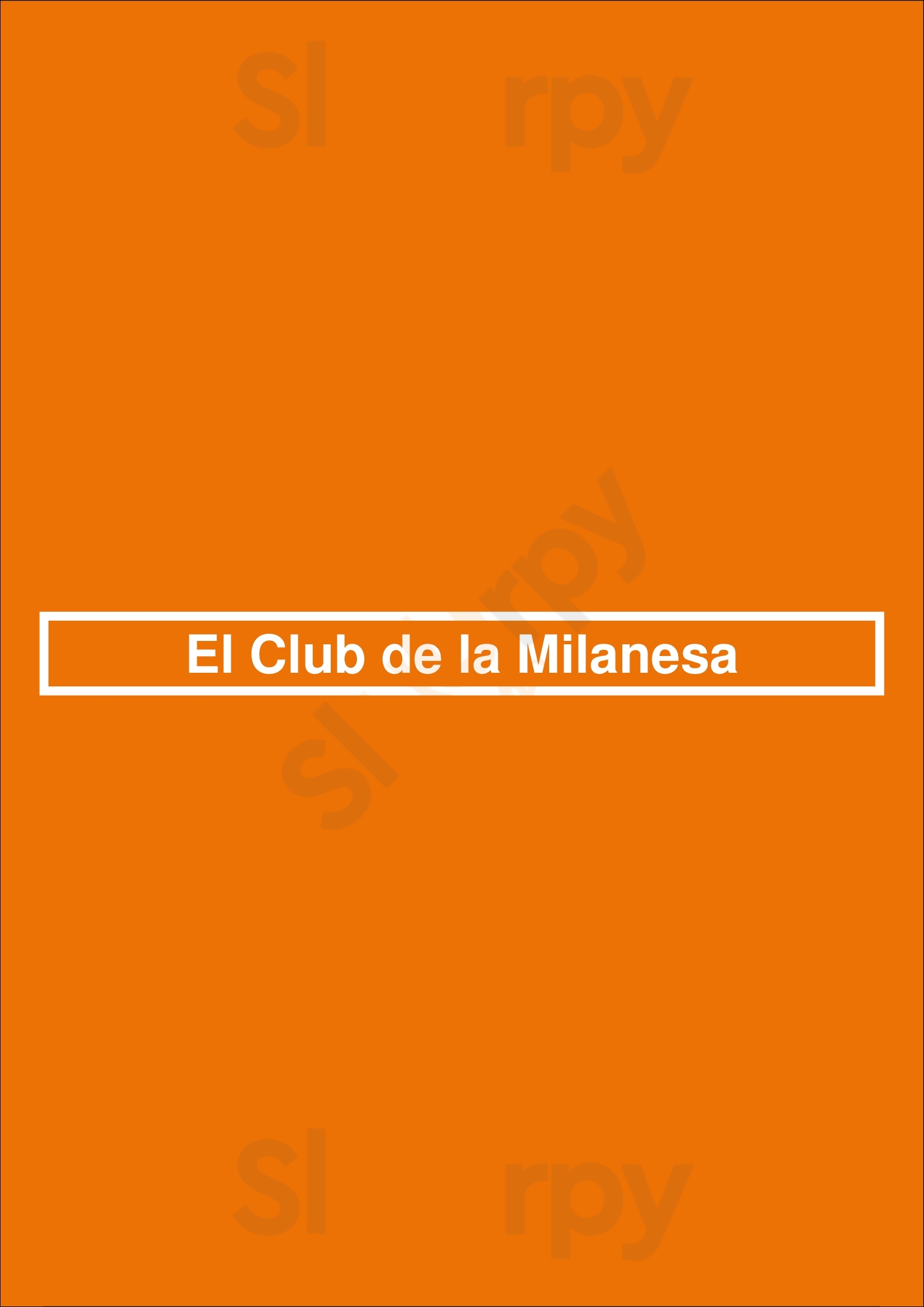 El Club De La Milanesa San Isidro Menu - 1