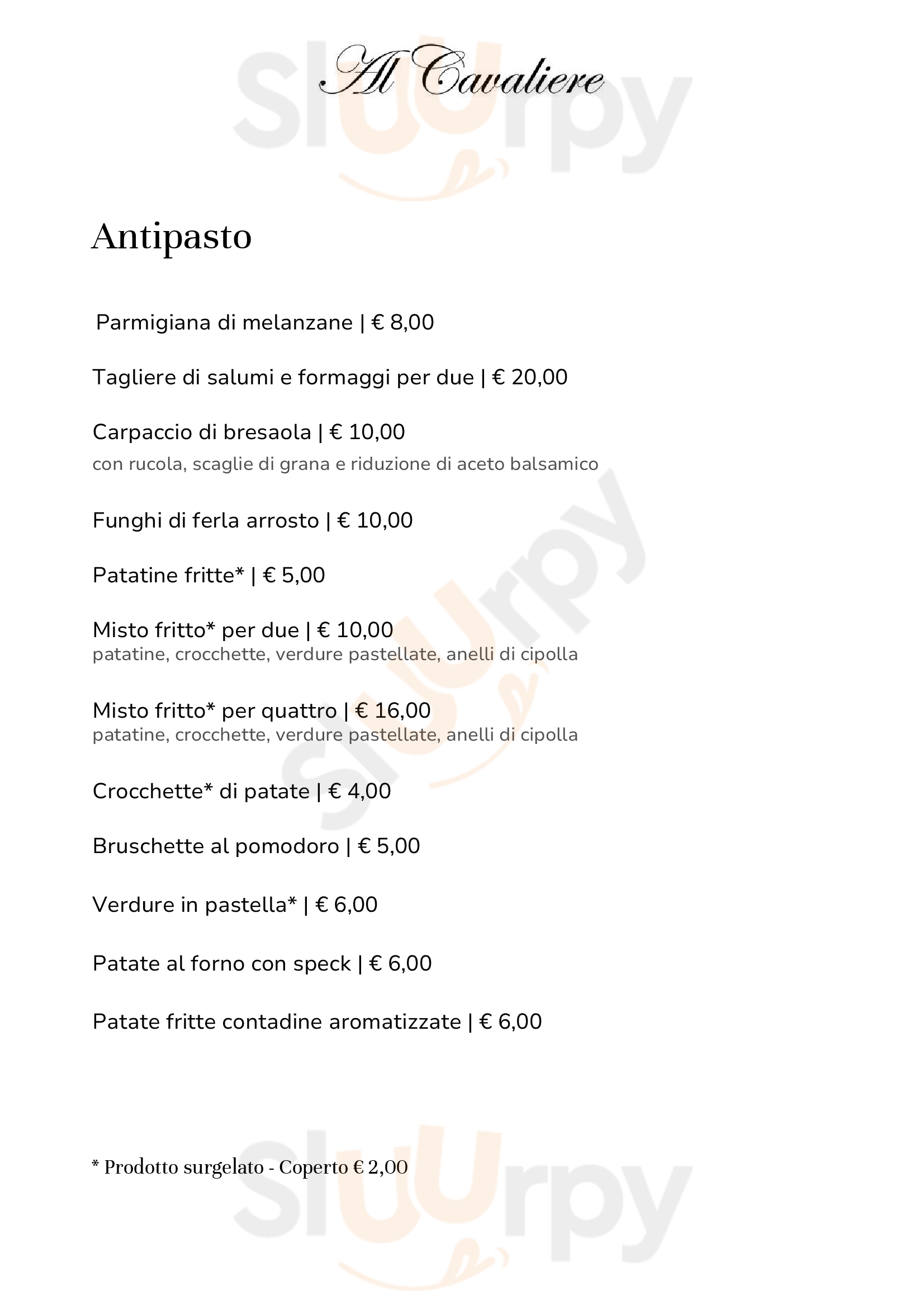 Ristorante Al Cavaliere Ragalna Menu - 1