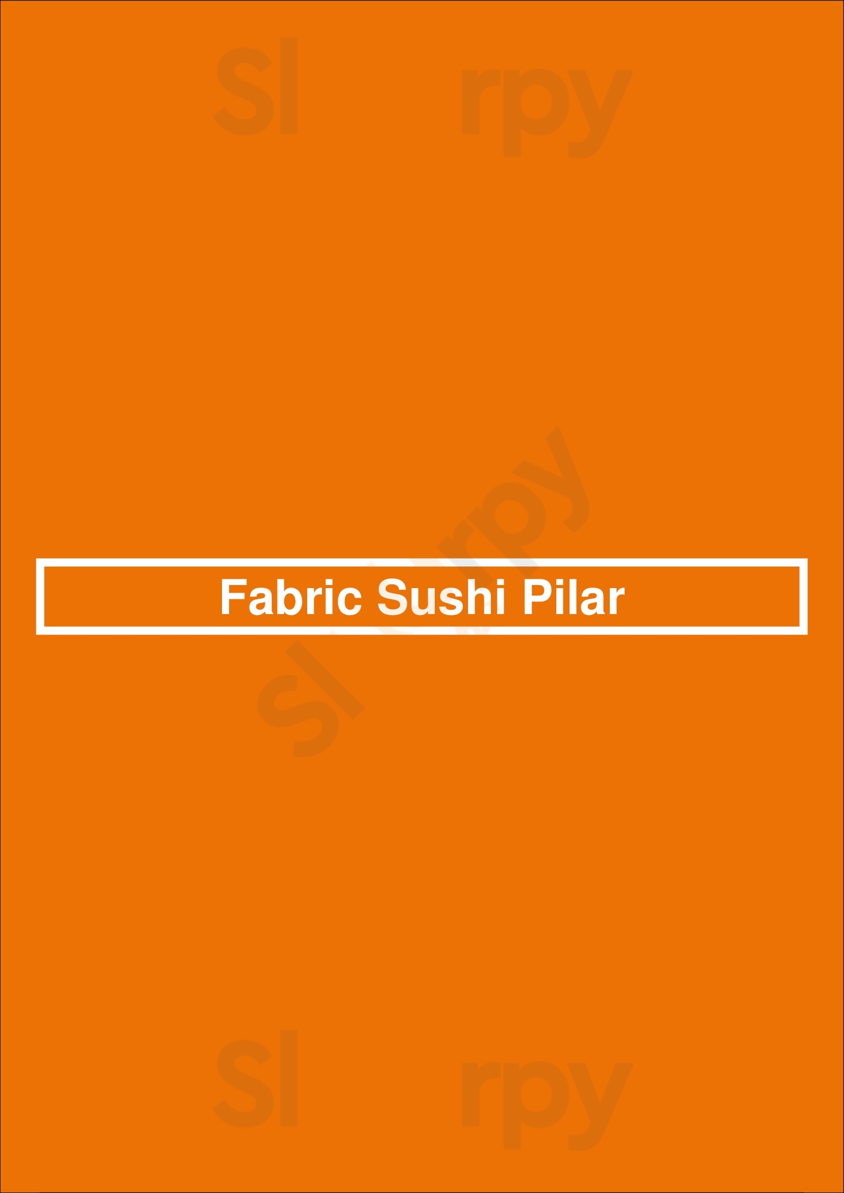 Fabric Sushi Pilar Pilar Menu - 1