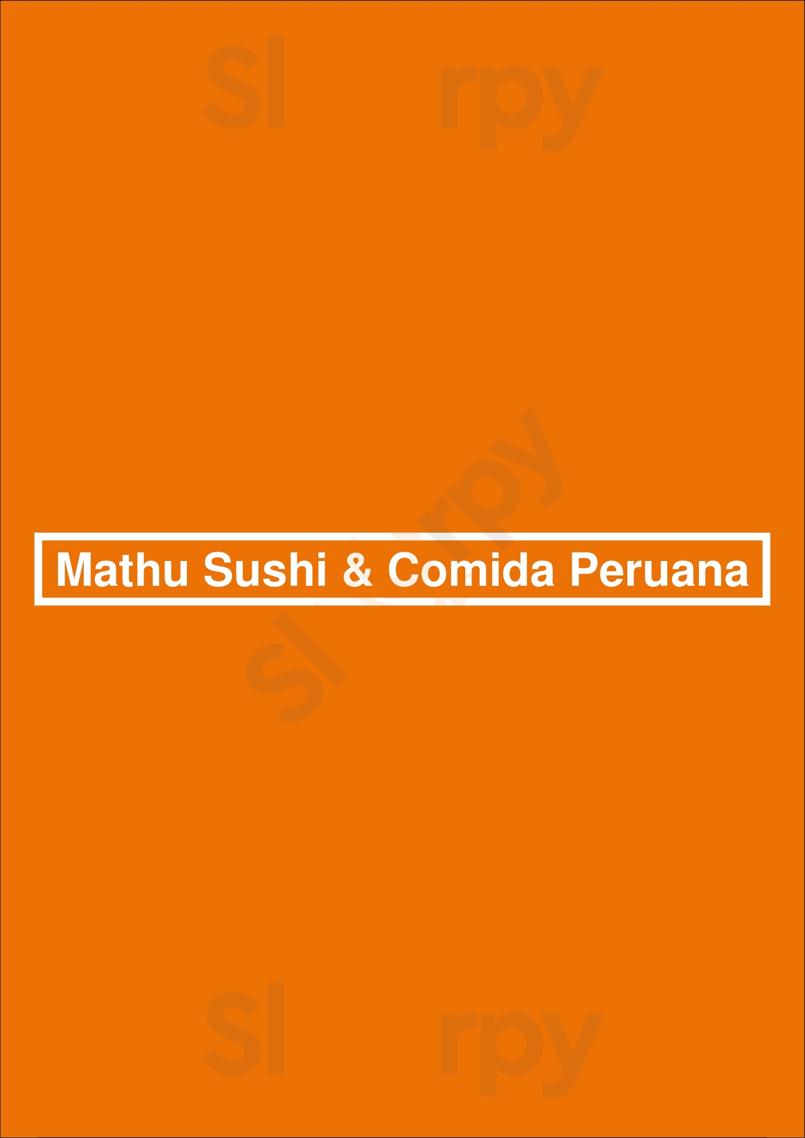 Mathu Sushi & Comida Peruana Pilar Menu - 1