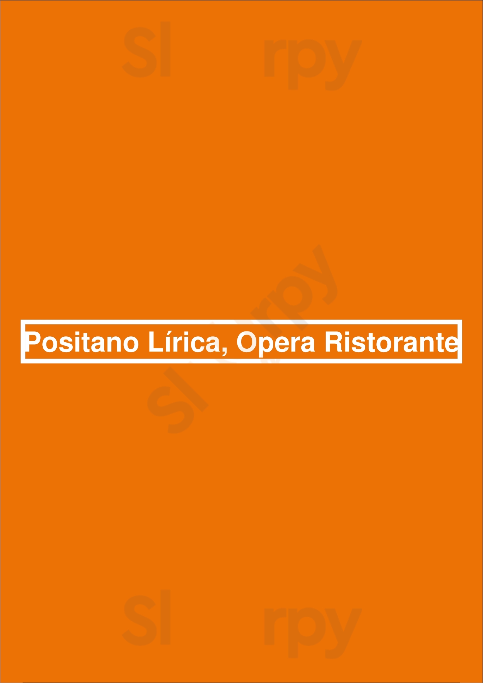 Positano Lírica, Opera Ristorante Buenos Aires Menu - 1