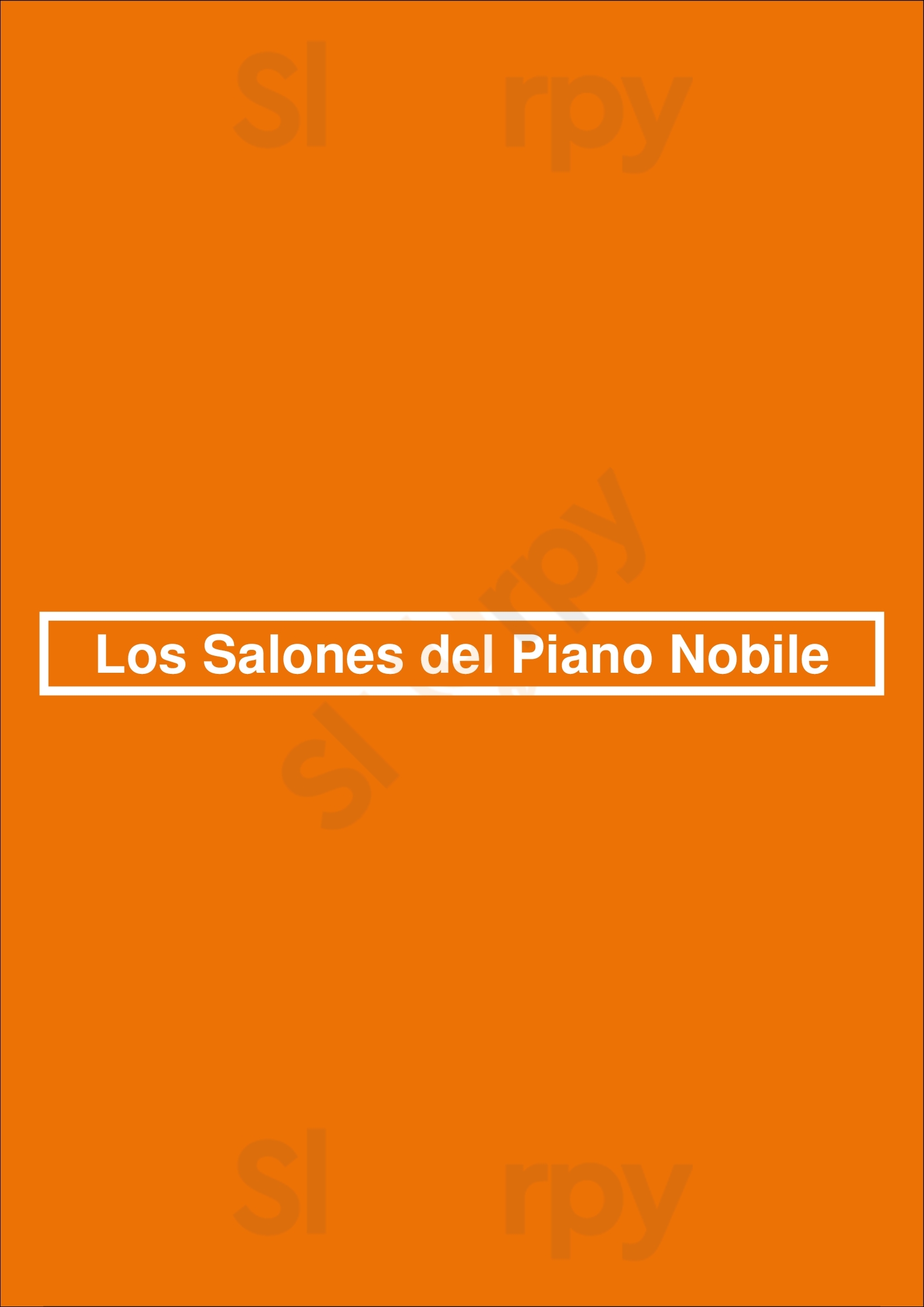 Los Salones Del Piano Nobile Buenos Aires Menu - 1