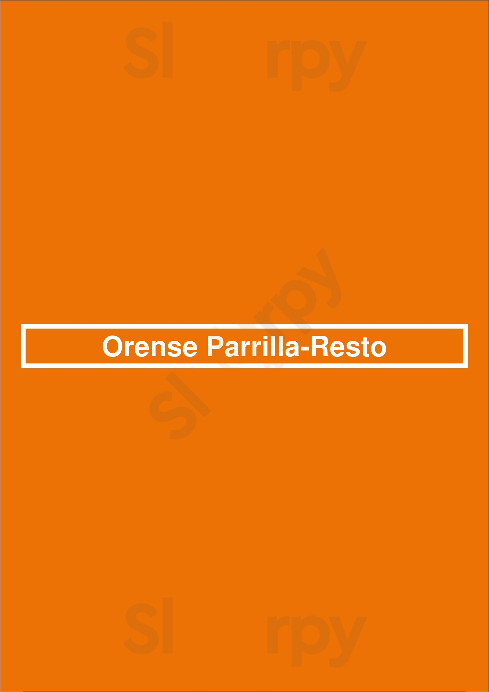 Orense Parrilla-resto Vicente López Menu - 1