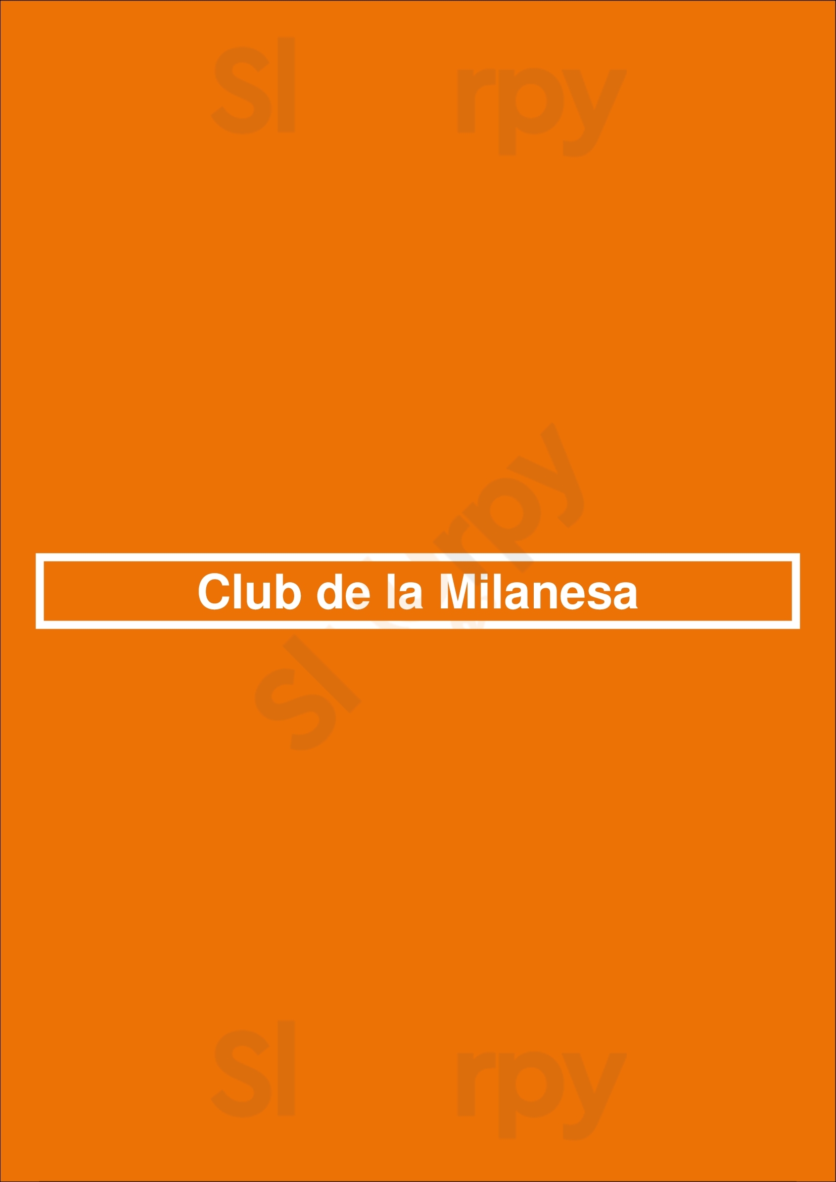 Club De La Milanesa Vicente López Menu - 1
