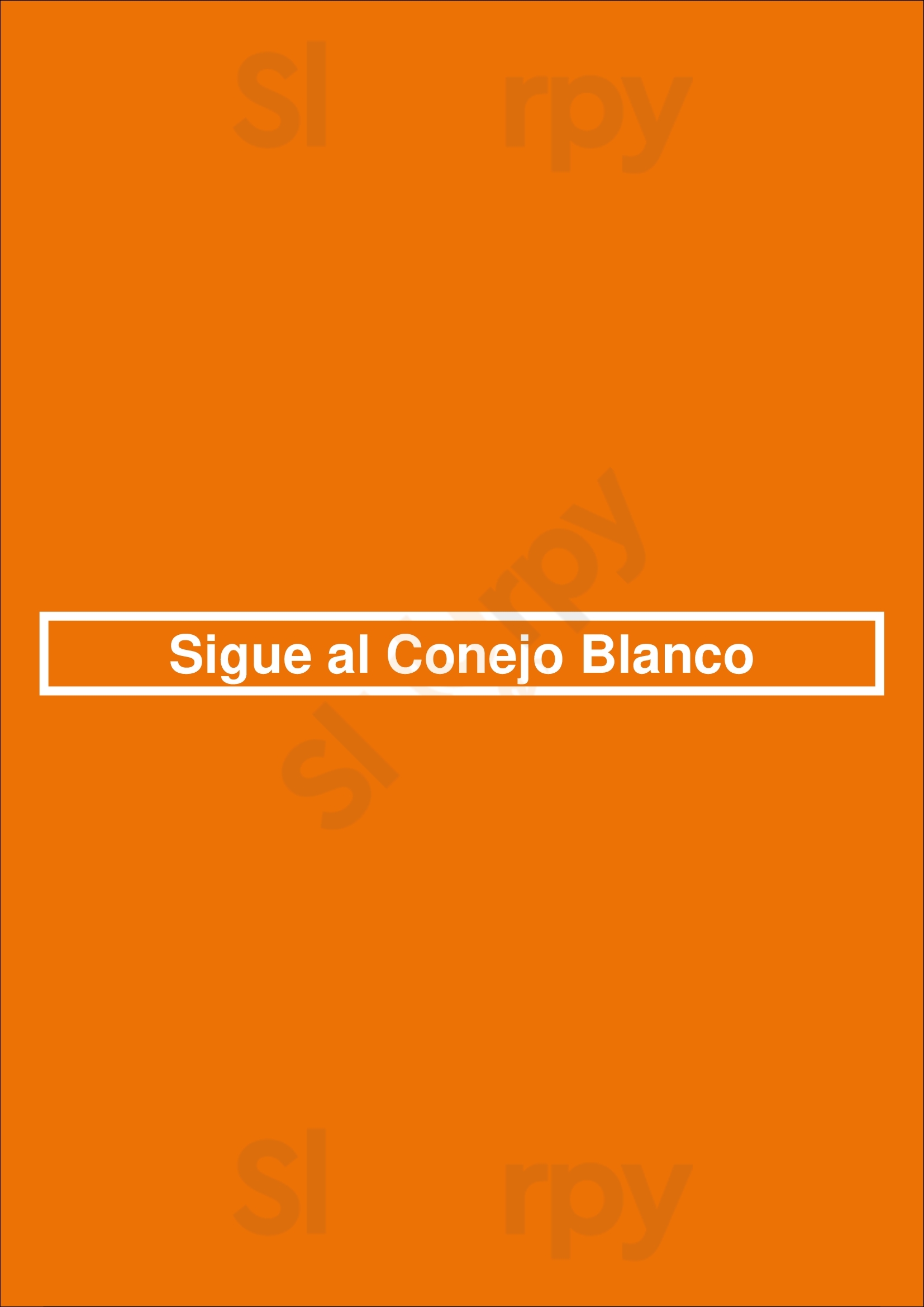 Sigue Al Conejo Blanco Buenos Aires Menu - 1