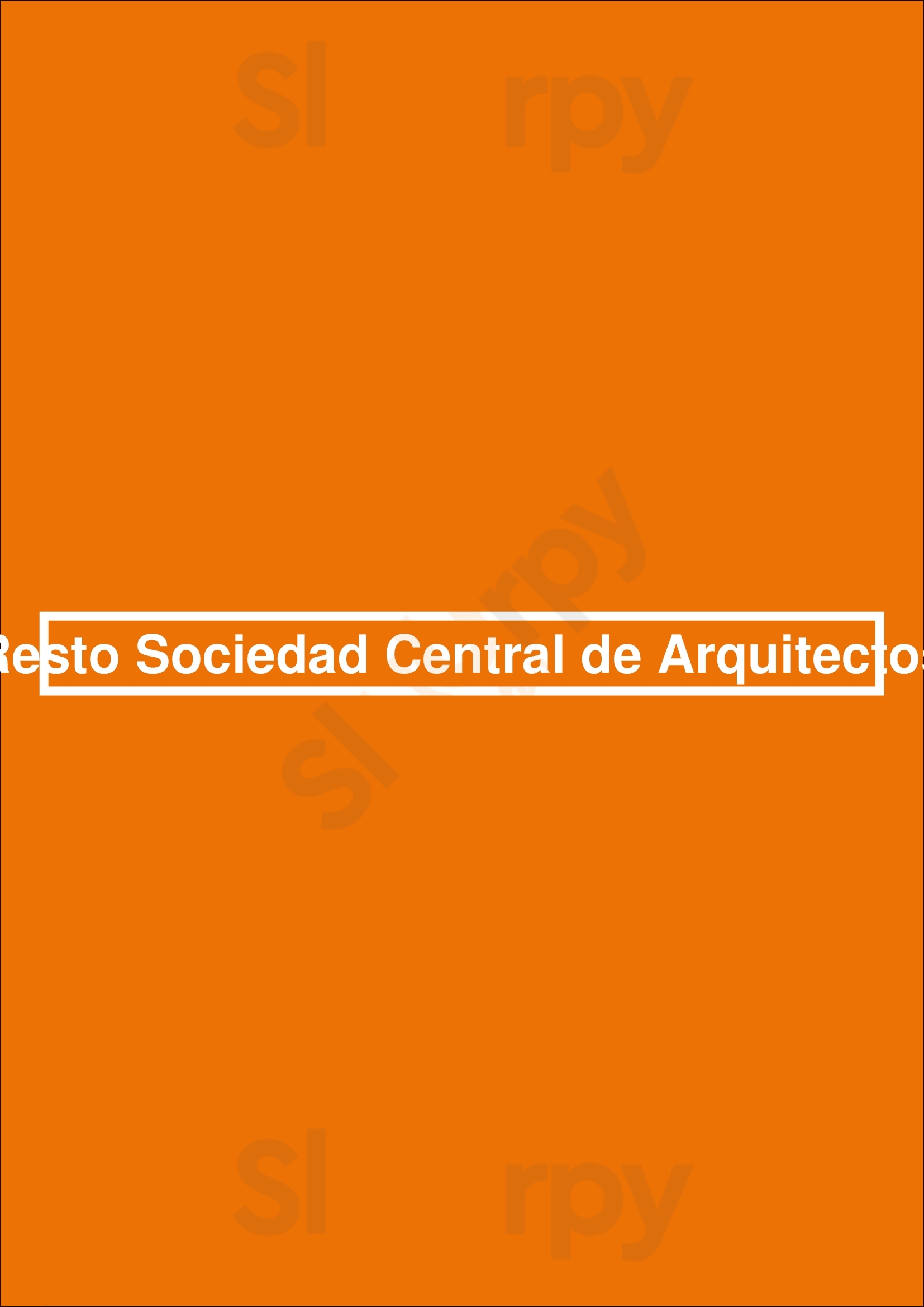 Resto Sociedad Central De Arquitectos Buenos Aires Menu - 1