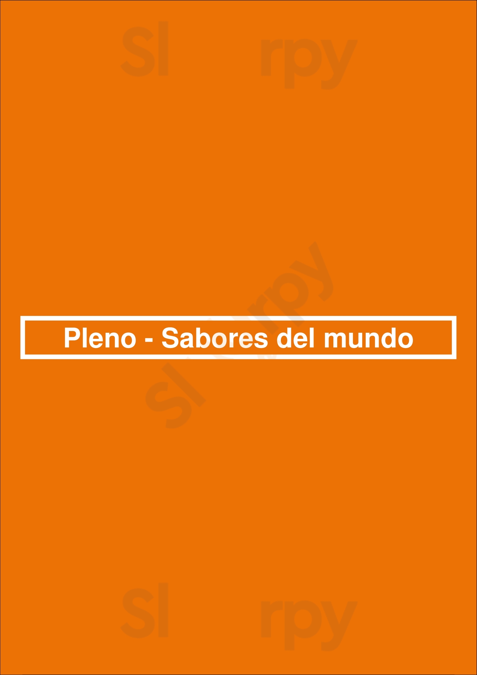 Pleno - Sabores Del Mundo Buenos Aires Menu - 1