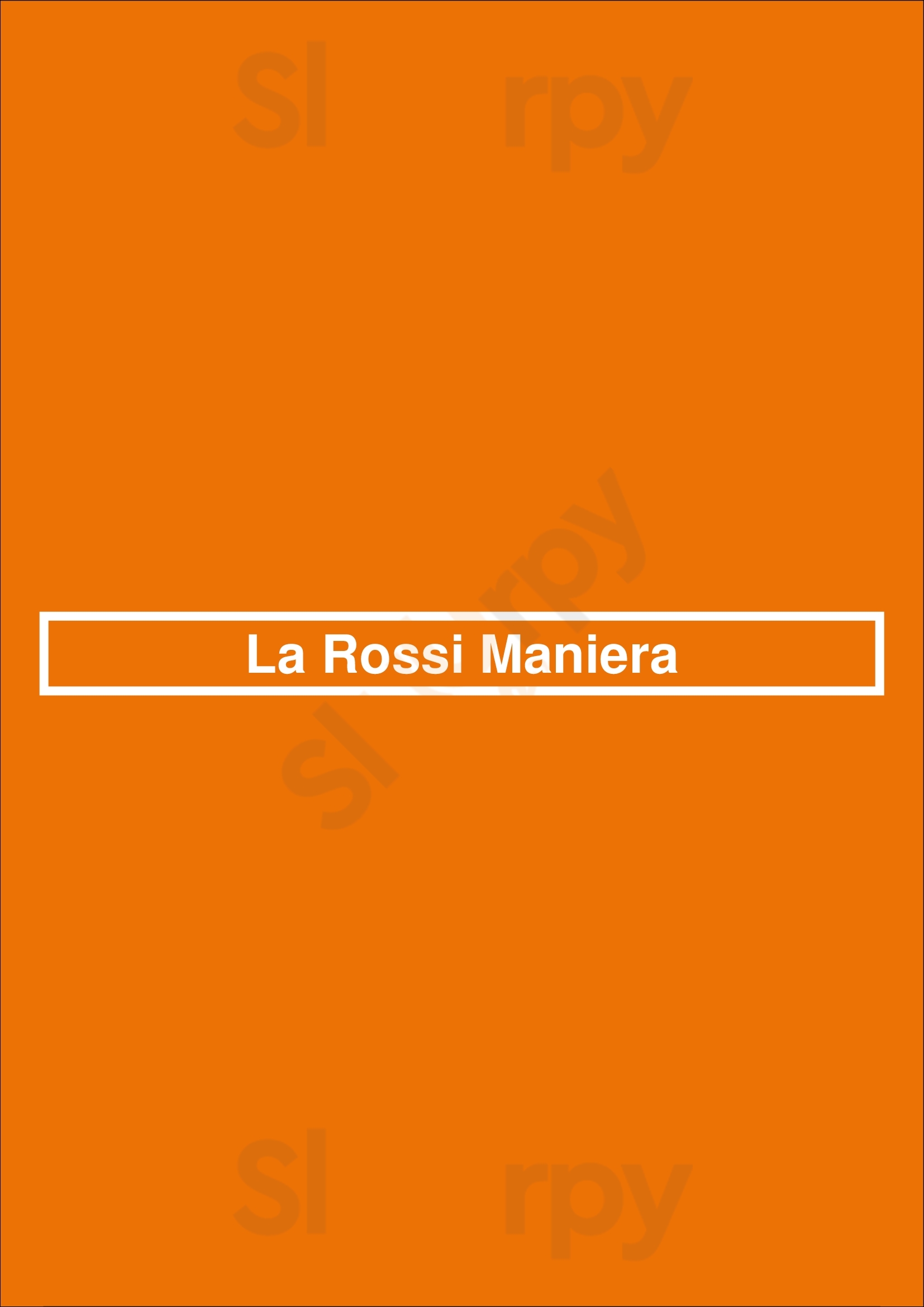 La Rossi Maniera Buenos Aires Menu - 1