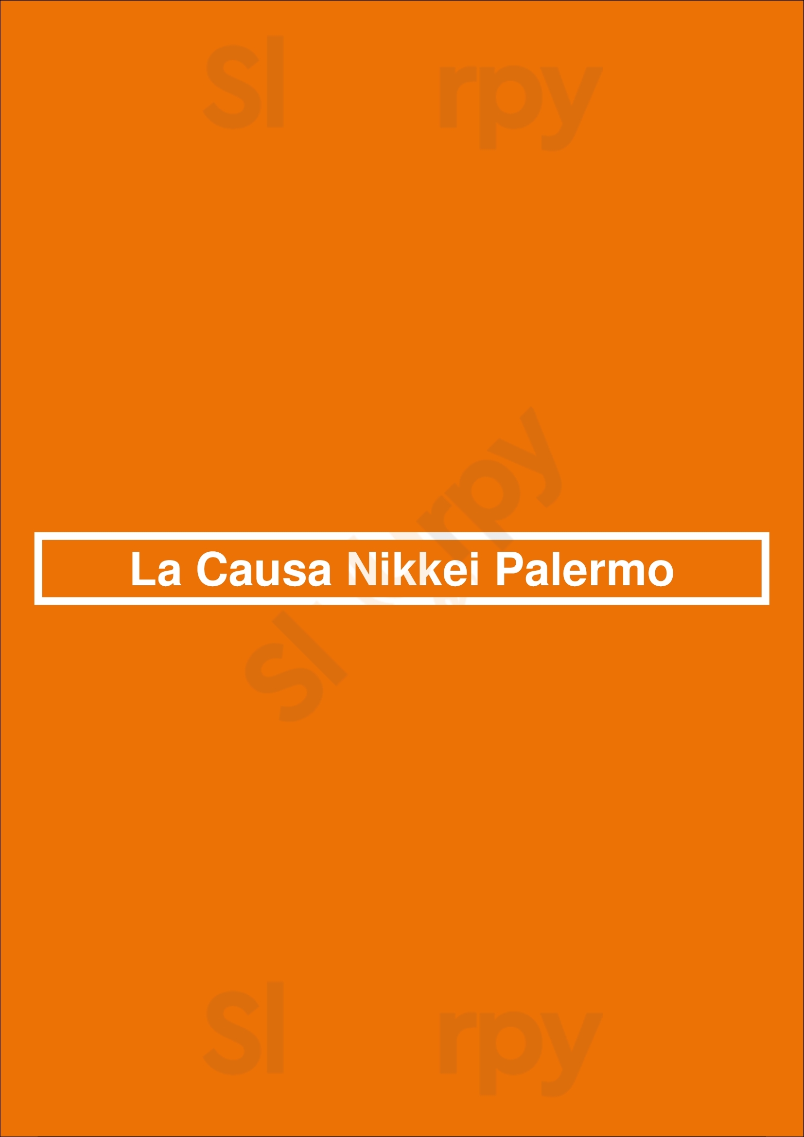 La Causa Nikkei Palermo Buenos Aires Menu - 1