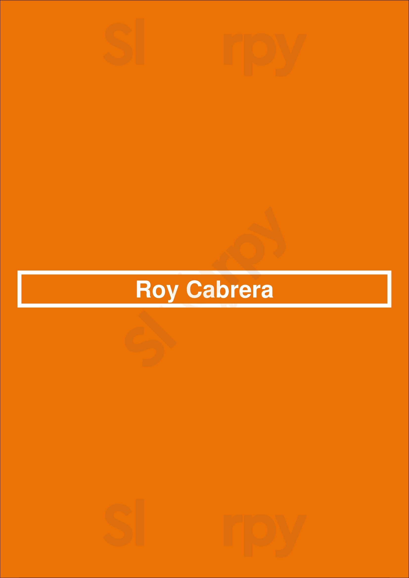 Roy Cabrera Buenos Aires Menu - 1