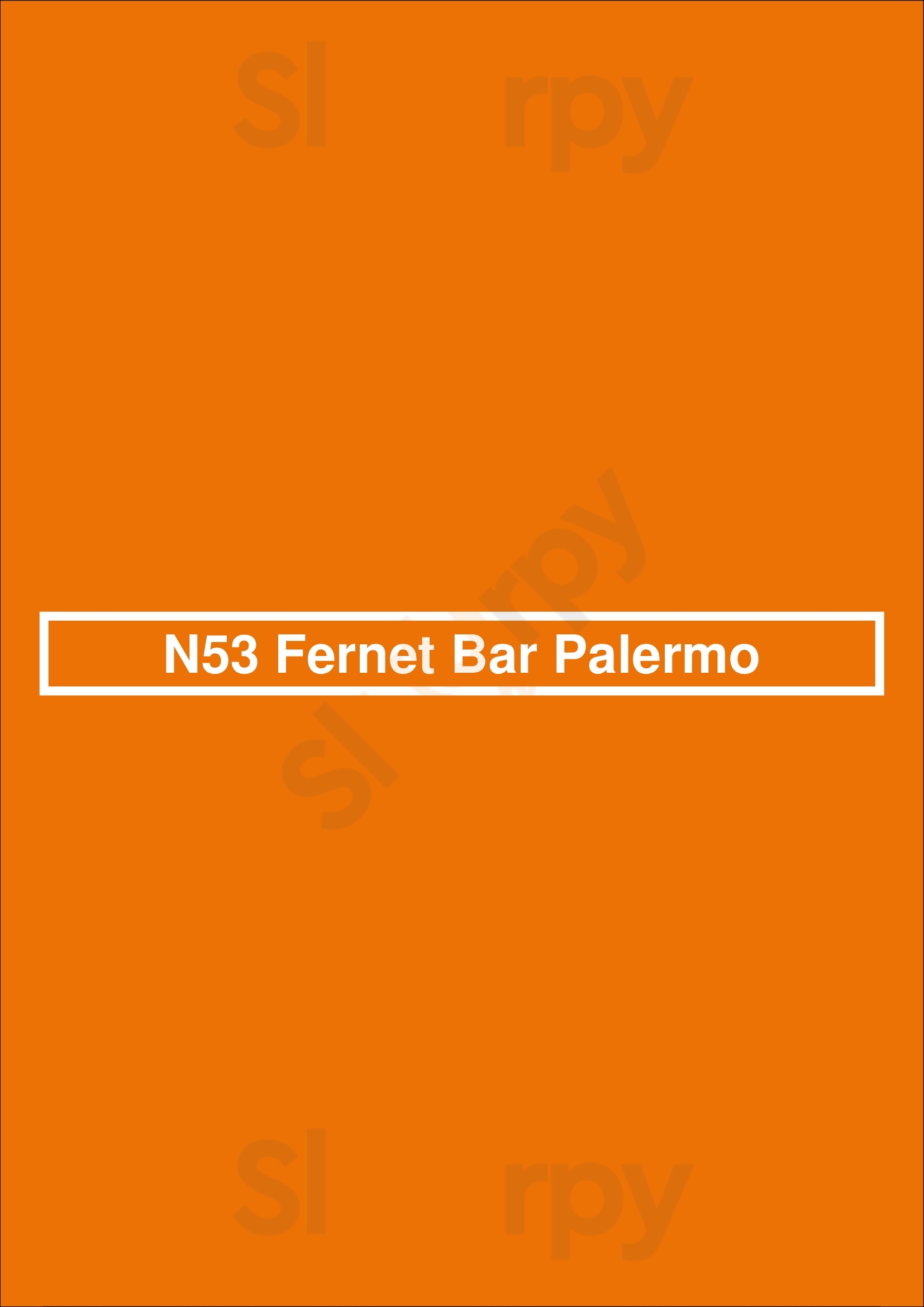N53 Fernet Bar Palermo Buenos Aires Menu - 1