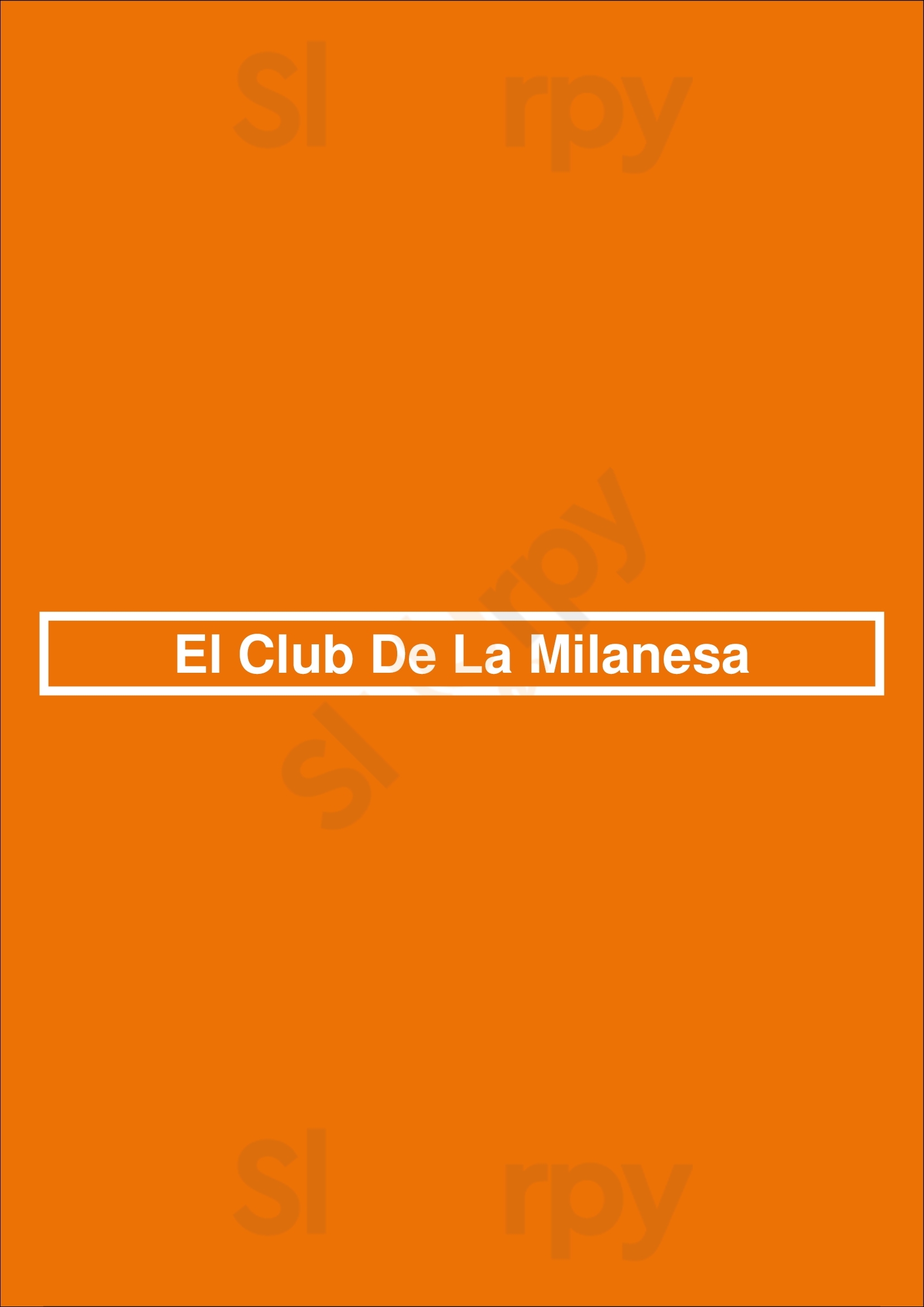El Club De La Milanesa Distrito Capital Federal Menu - 1